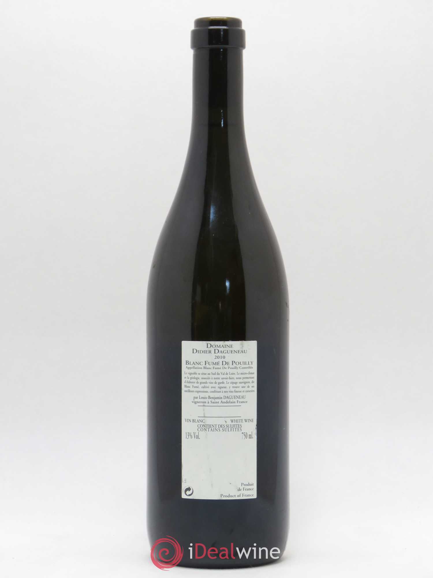 Vin de France (anciennement Pouilly-Fumé) Buisson Renard Dagueneau (Domaine Didier - Louis-Benjamin) 2010 - Lot de 1 bouteille - 1