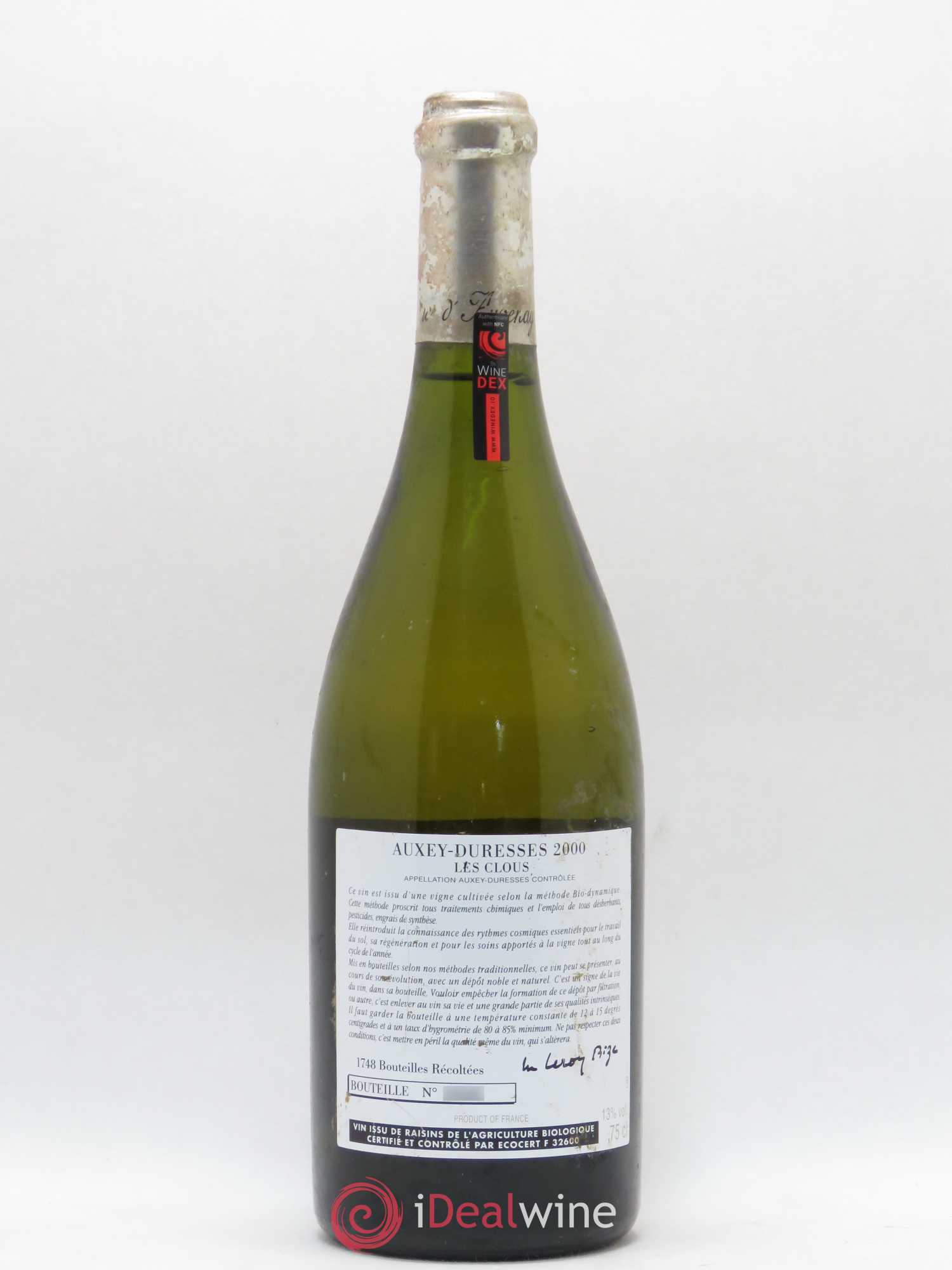 Auxey-Duresses Les Clous d'Auvenay (Domaine) 2000 - Lot de 1 bouteille - 1