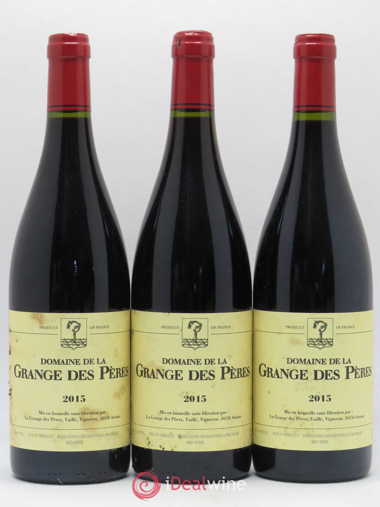 Pays d'Hérault Grange des Pères Laurent Vaillé 2015 - Lot de 3 bouteilles - 0