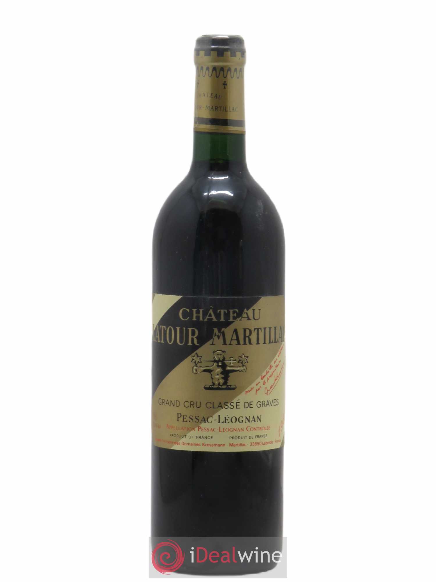 Château Latour-Martillac Cru Classé de Graves 1988 - Lot de 1 bouteille - 0