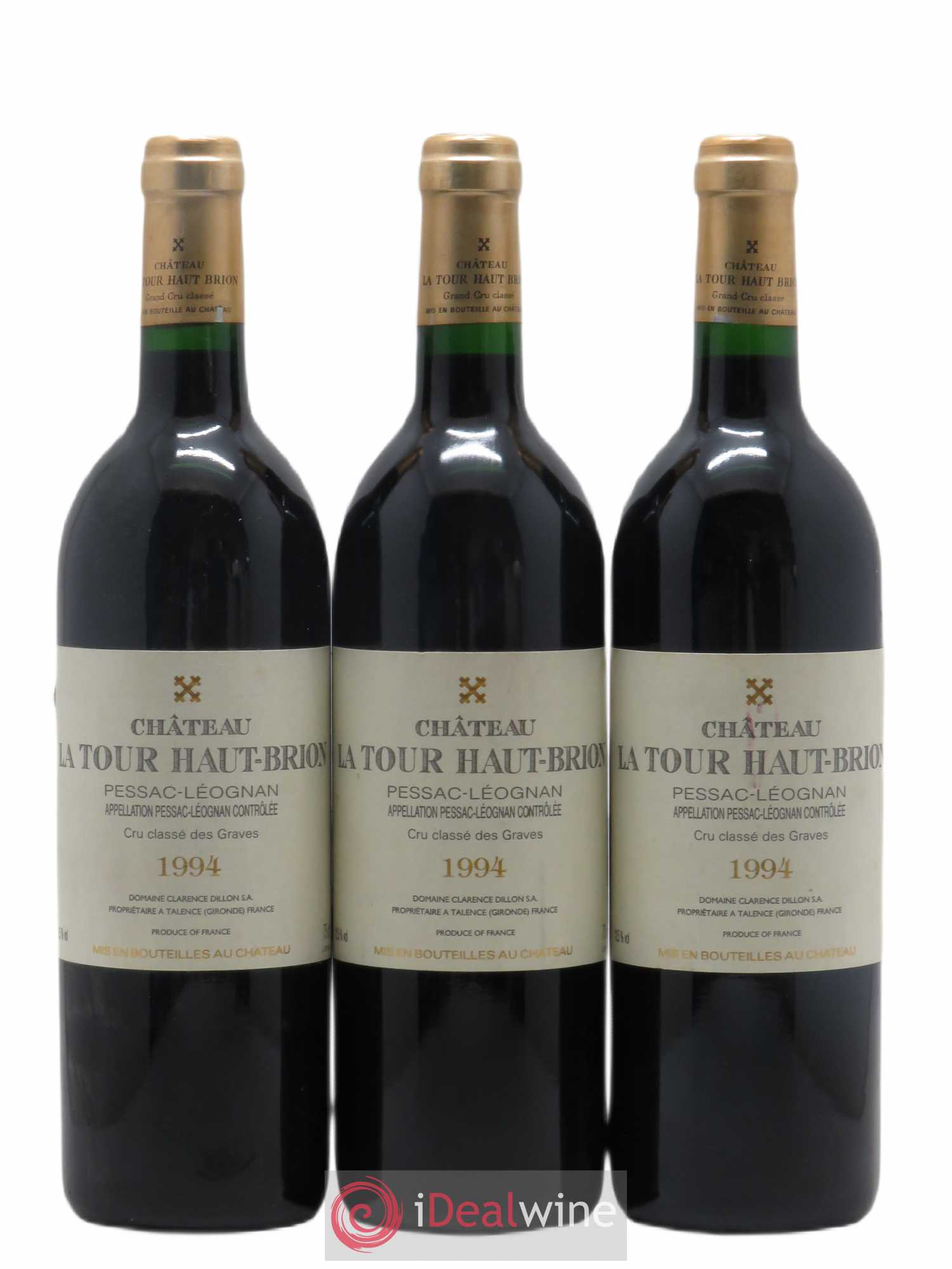 Château la Tour Haut-Brion Cru Classé de Graves 1994 - Lot de 3 bouteilles - 0