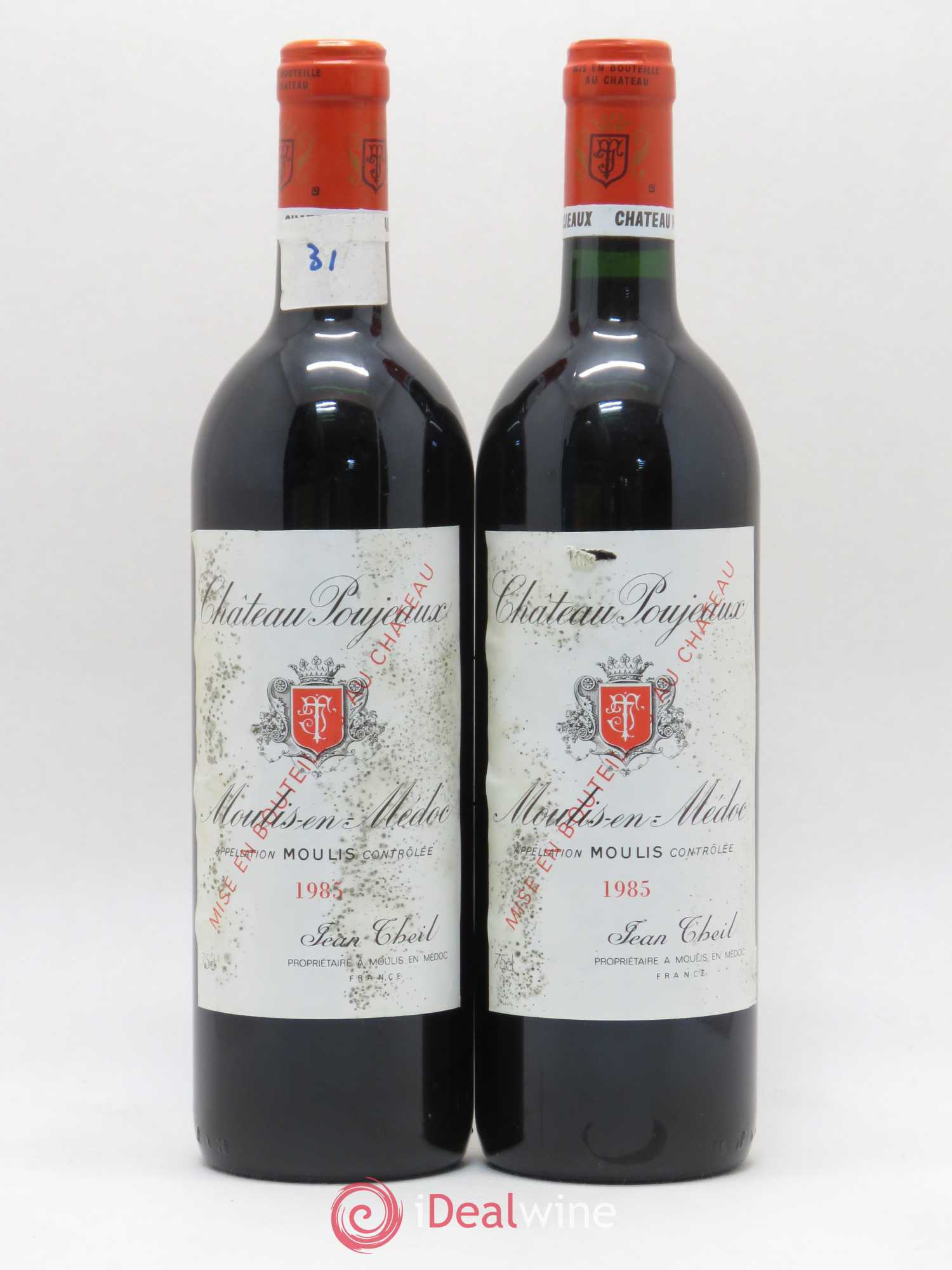 Château Poujeaux 1985 - Lot de 2 bouteilles - 0