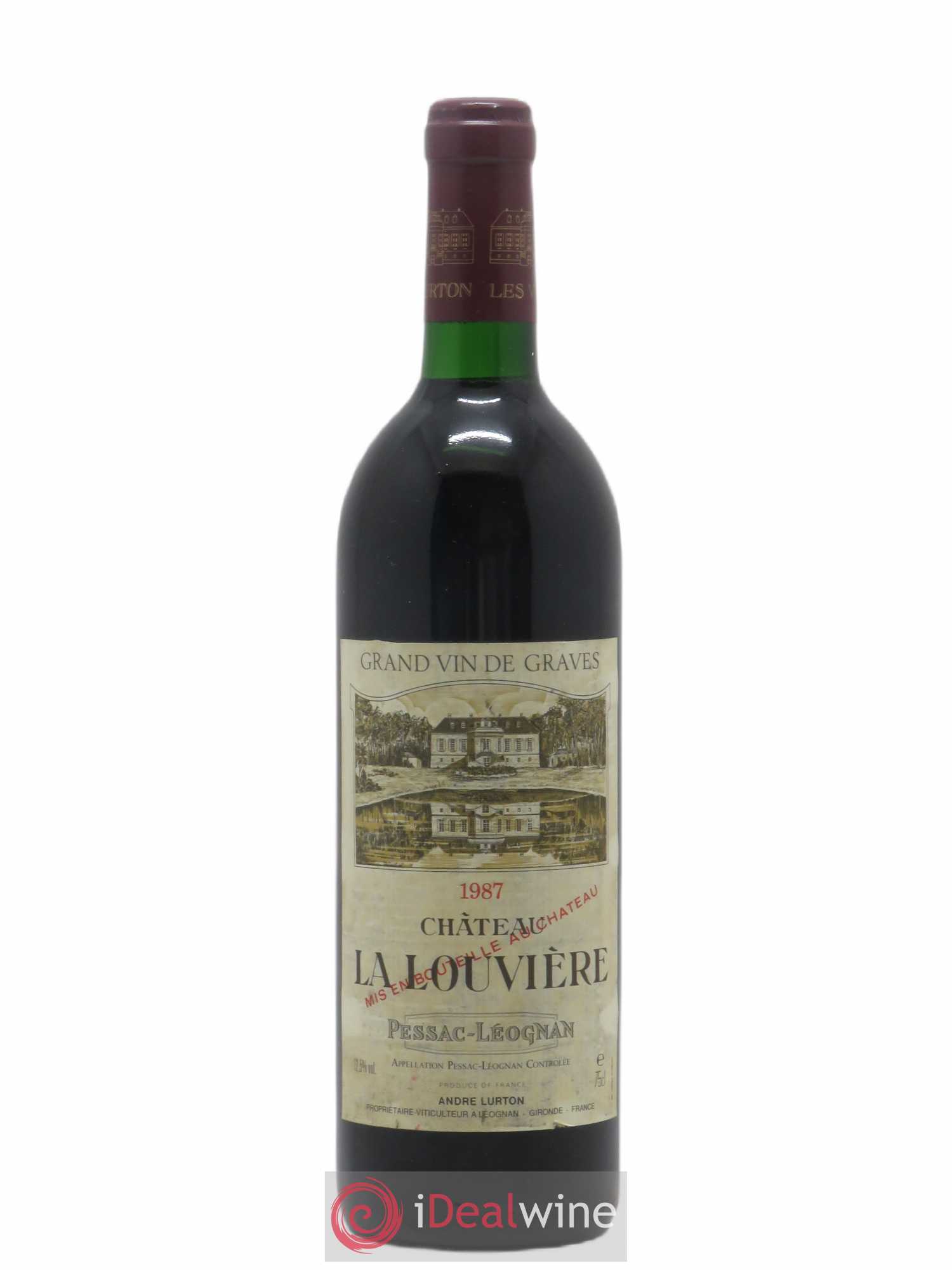 Château la Louvière 1987 - Lot de 1 bouteille - 0