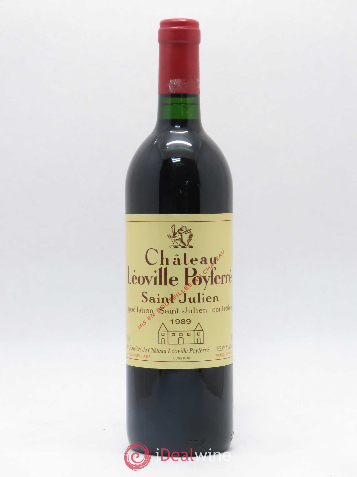 Château Léoville Poyferré 2ème Grand Cru Classé 1989 - Lot de 1 bouteille - 0