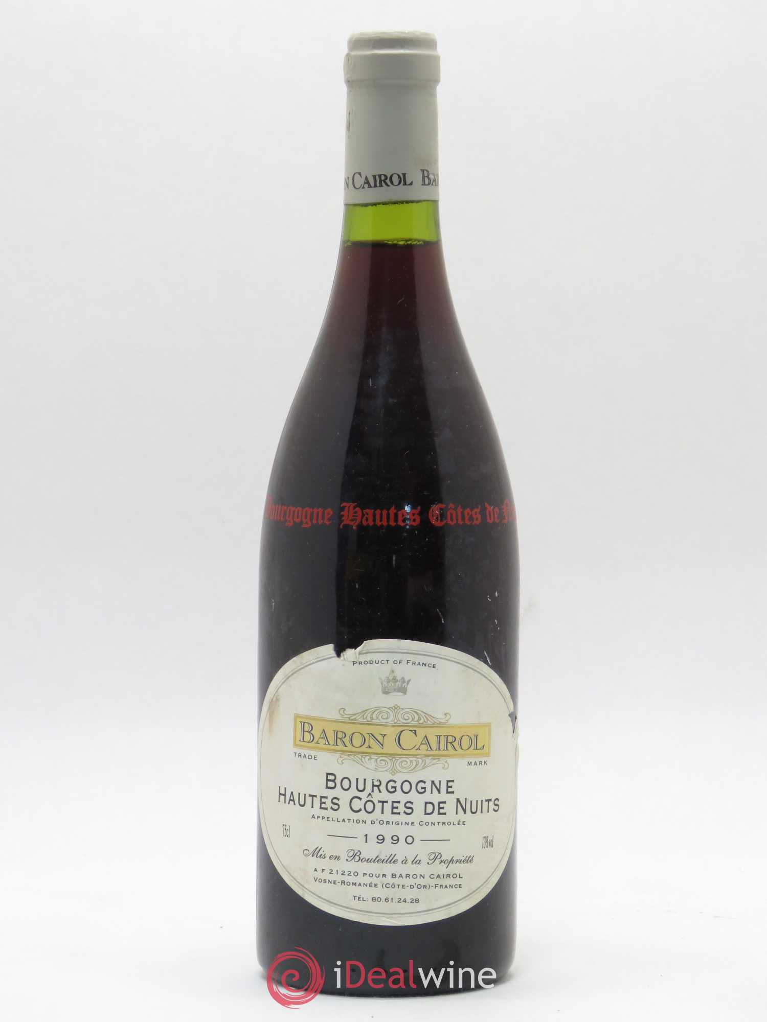 Hautes-Côtes de Nuits Baron Cairol 1990 - Posten von 1 Flasche - 0