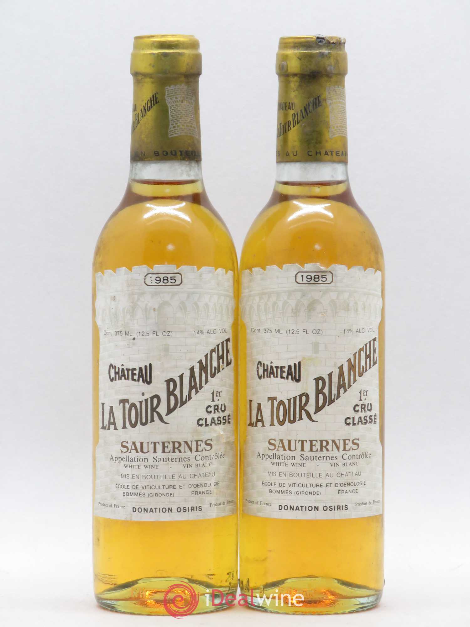 Château la Tour Blanche 1er Grand Cru Classé 1985 - Posten von 2 Demi-Flaschen - 0