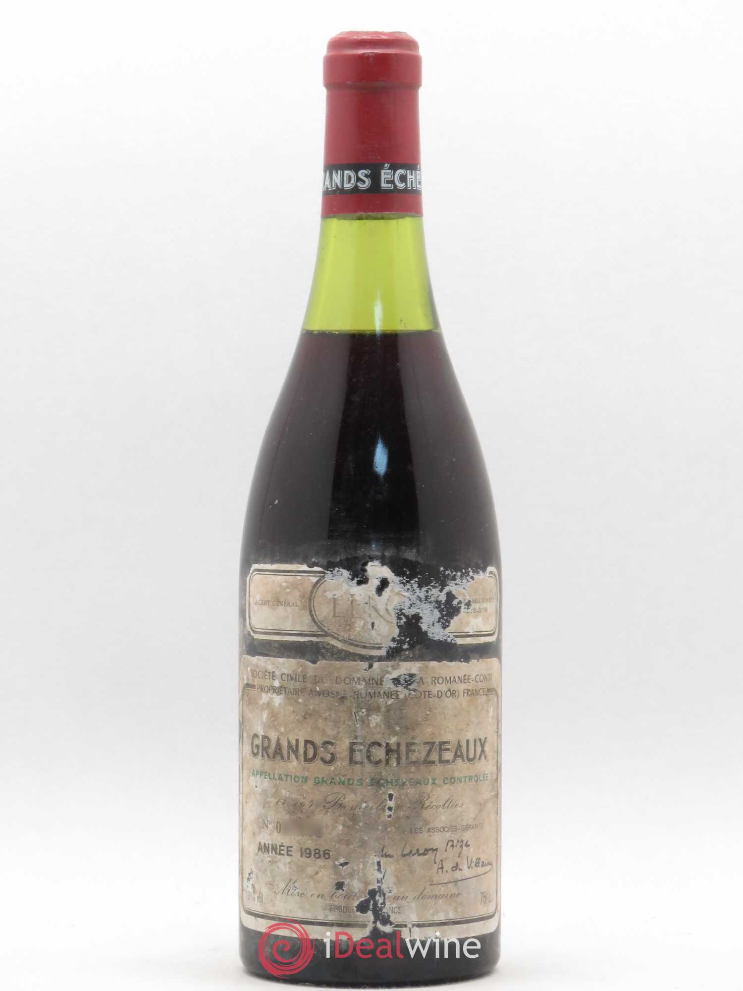 Grands-Echezeaux Grand Cru Domaine de la Romanée-Conti 1986 - Lot de 1 bouteille - 0