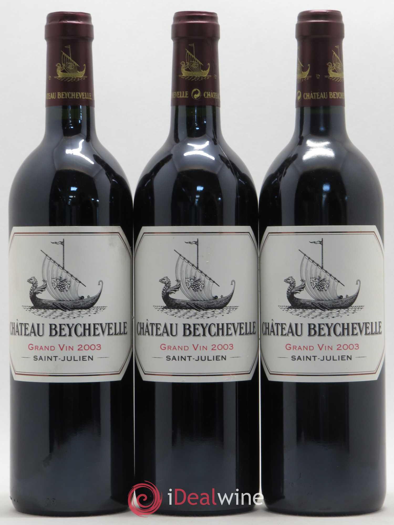 Château Beychevelle 4ème Grand Cru Classé 2003 - Lot de 3 bouteilles - 0