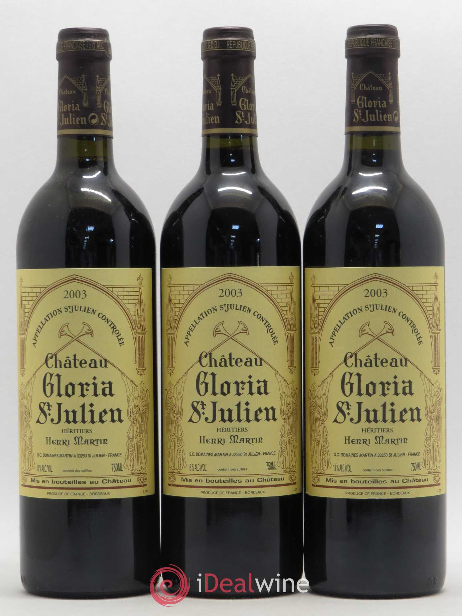 Château Gloria 2003 - Lot de 6 bouteilles - 1