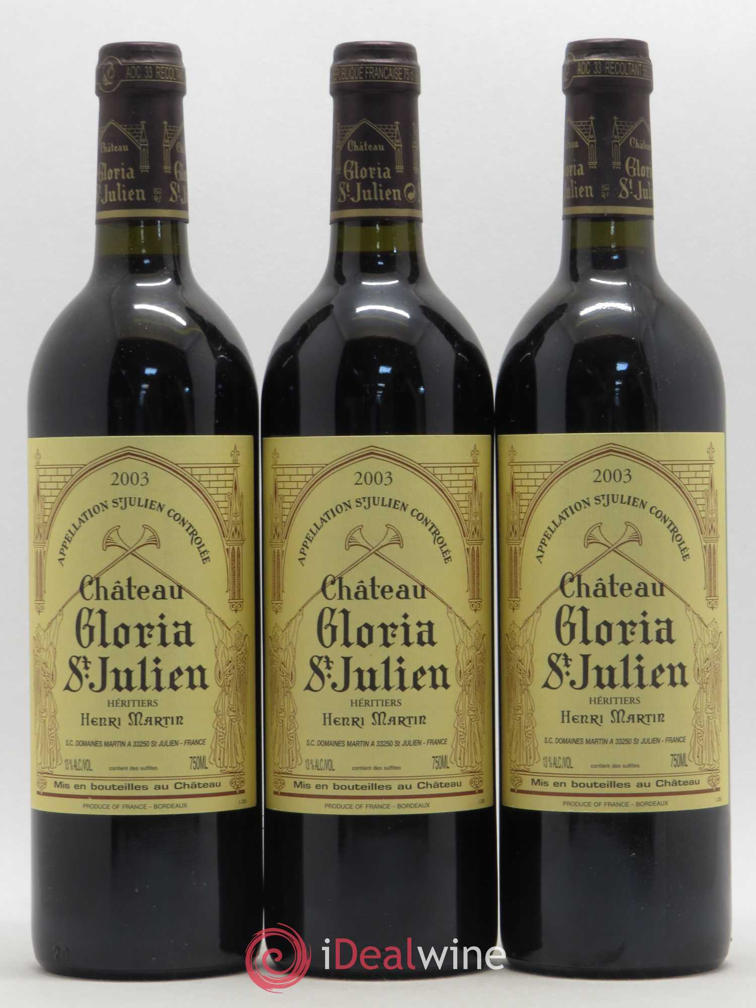 Château Gloria 2003 - Lot de 6 bouteilles - 2