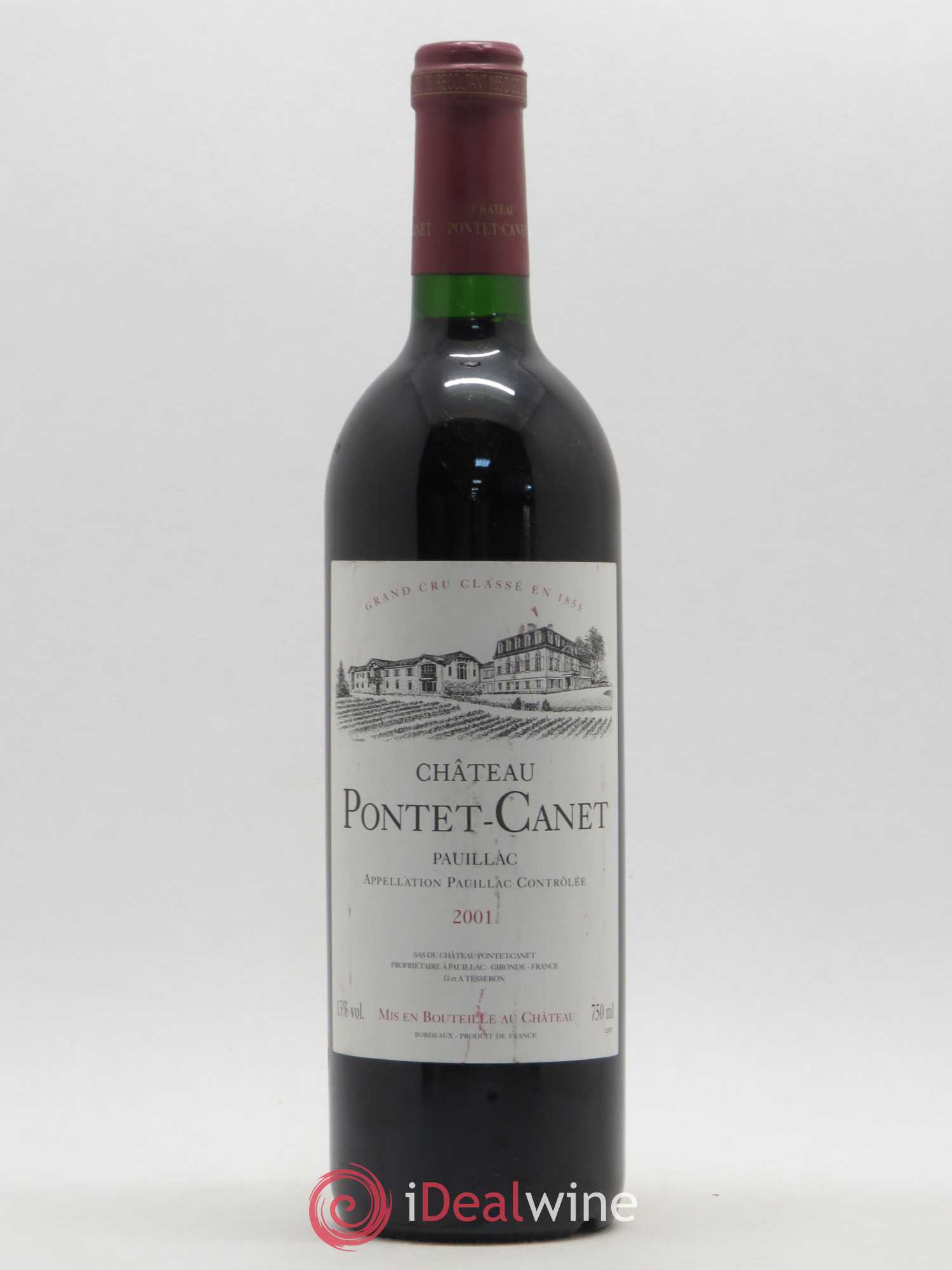 Château Pontet Canet 5ème Grand Cru Classé 2001 - Lot de 1 bouteille - 0