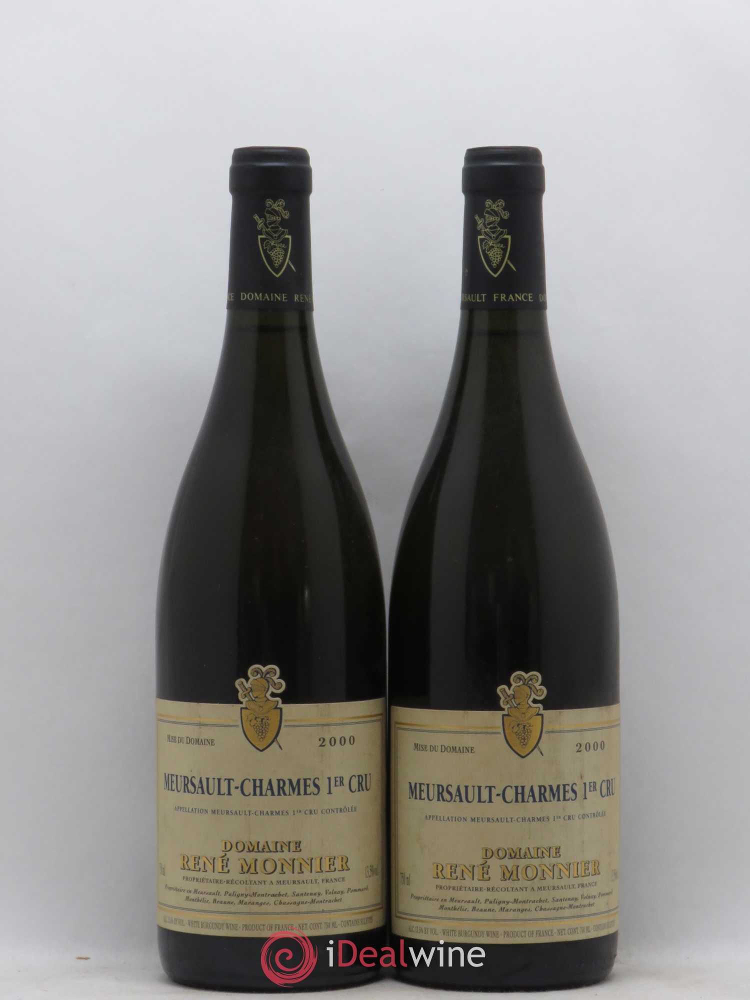 Meursault 1er Cru Charmes Domaine Rene Monnier 2000 - Lot de 2 bouteilles - 0