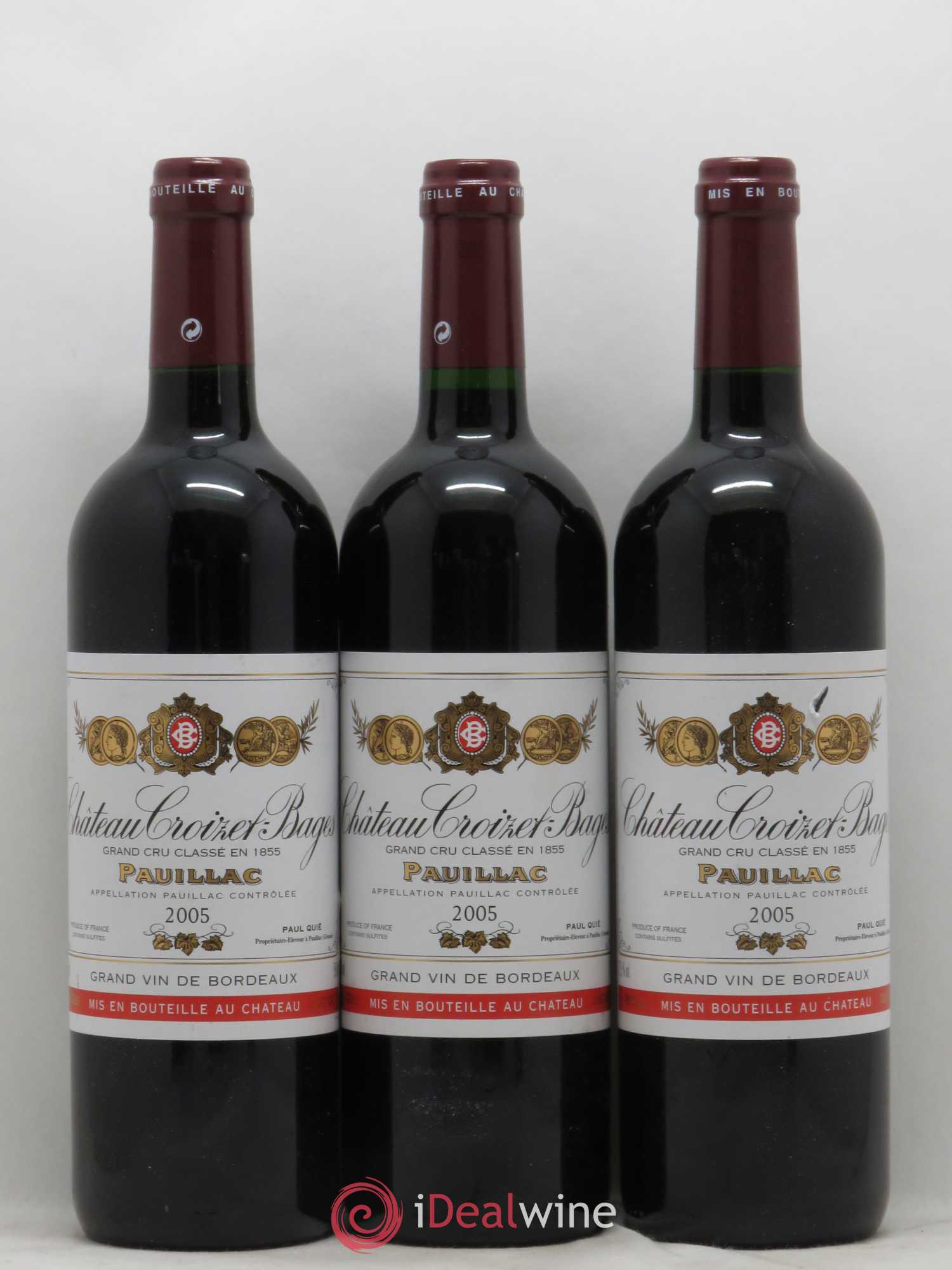 Château Croizet Bages 5ème Grand Cru Classé 2005 - Lotto di 6 bottiglie - 1