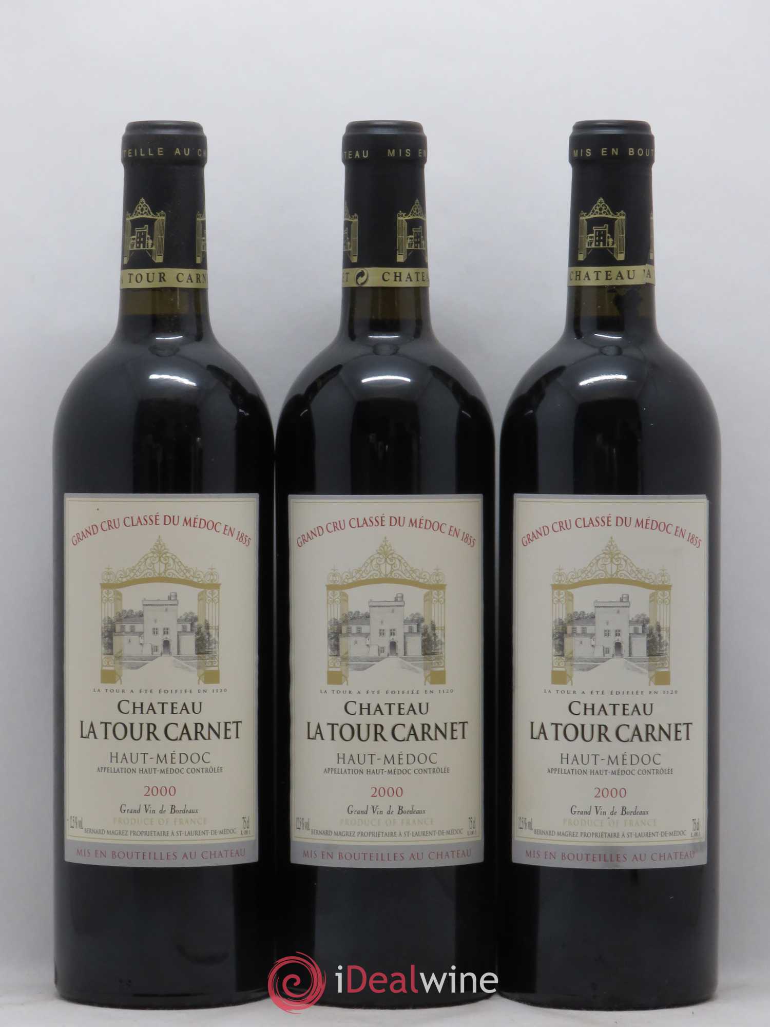 Château la Tour Carnet 4ème Grand Cru Classé 2000 - Lot de 12 bouteilles - 3