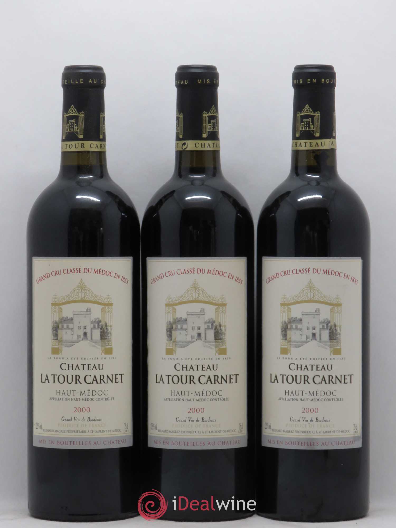 Château la Tour Carnet 4ème Grand Cru Classé 2000 - Lot de 12 bouteilles - 4