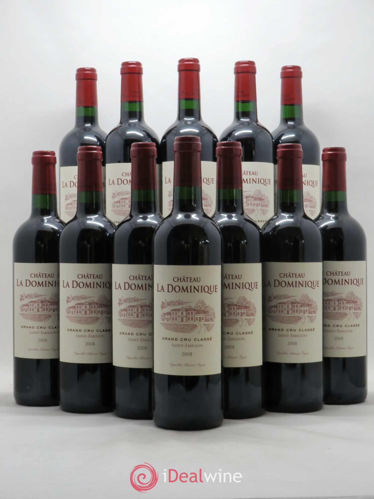 Château la Dominique Grand Cru Classé 2008 - Lot de 12 bouteilles - 0
