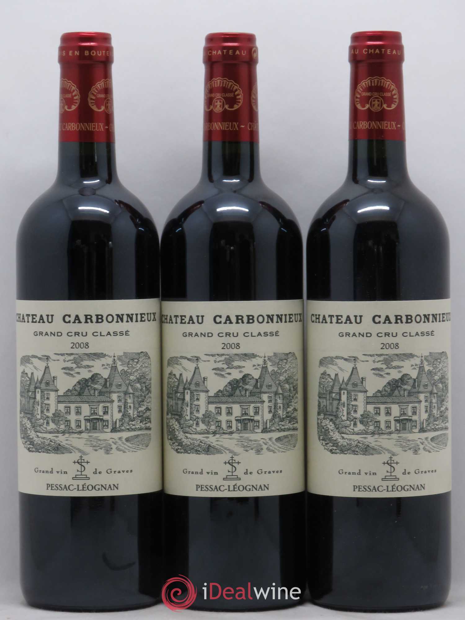 Château Carbonnieux Cru Classé de Graves 2008 - Lot de 12 bouteilles - 1