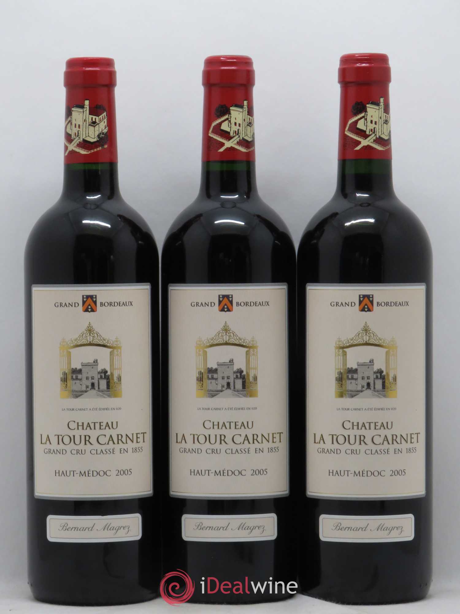 Château la Tour Carnet 4ème Grand Cru Classé 2005 - Lot de 6 bouteilles - 1