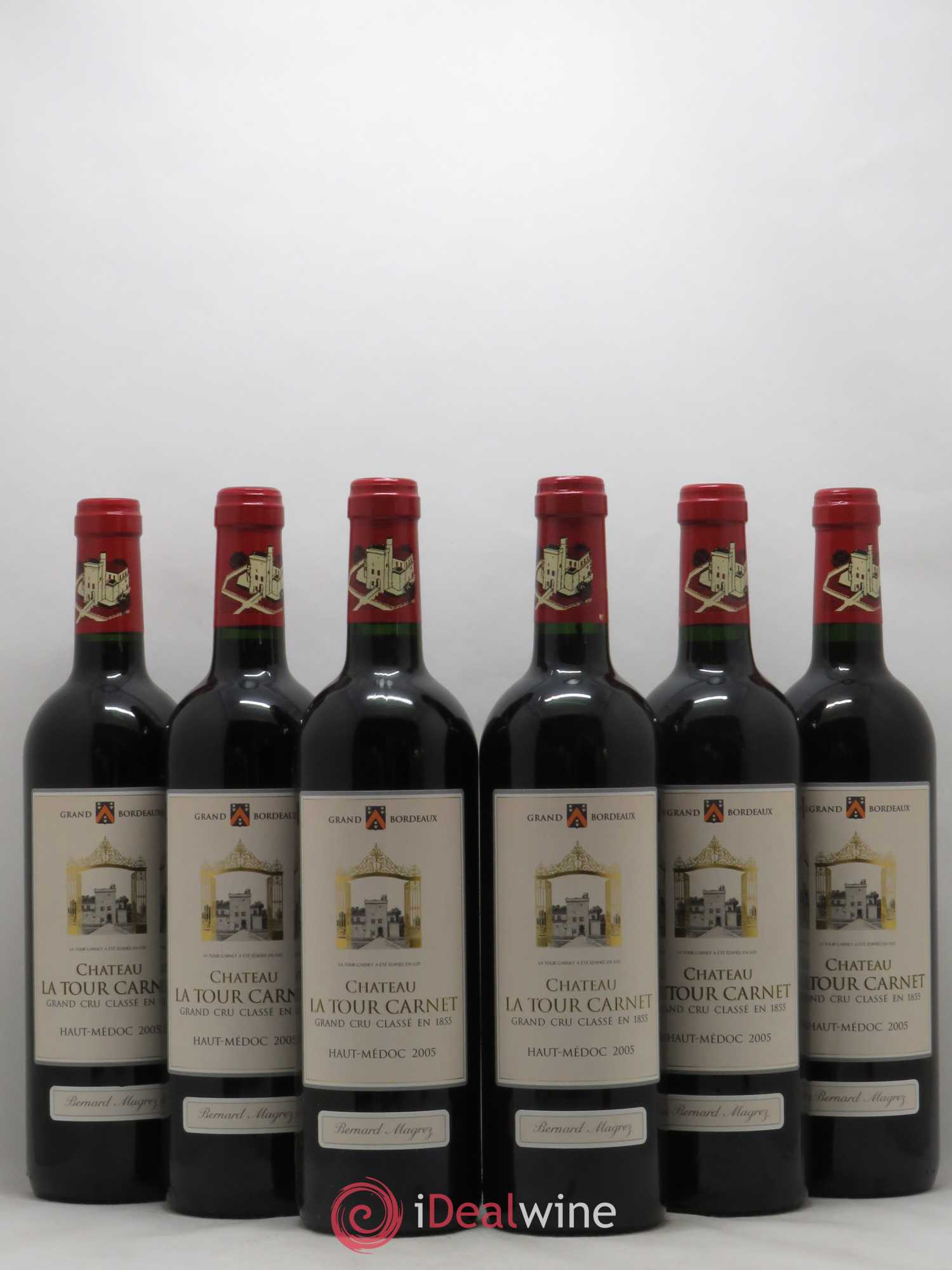 Château la Tour Carnet 4ème Grand Cru Classé 2005 - Lot de 6 bouteilles - 0
