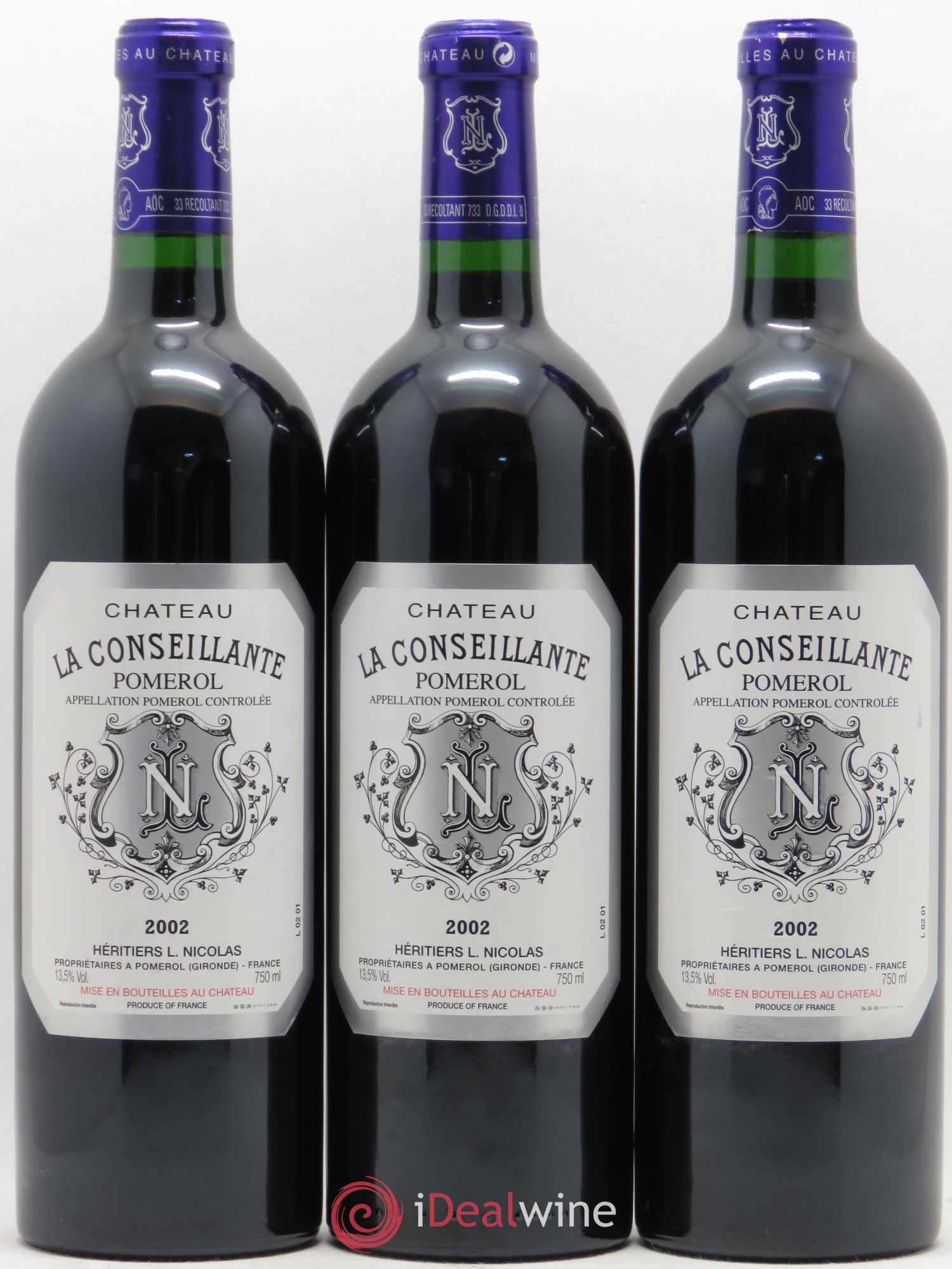 Château la Conseillante 2002 - Lot de 3 bouteilles - 0