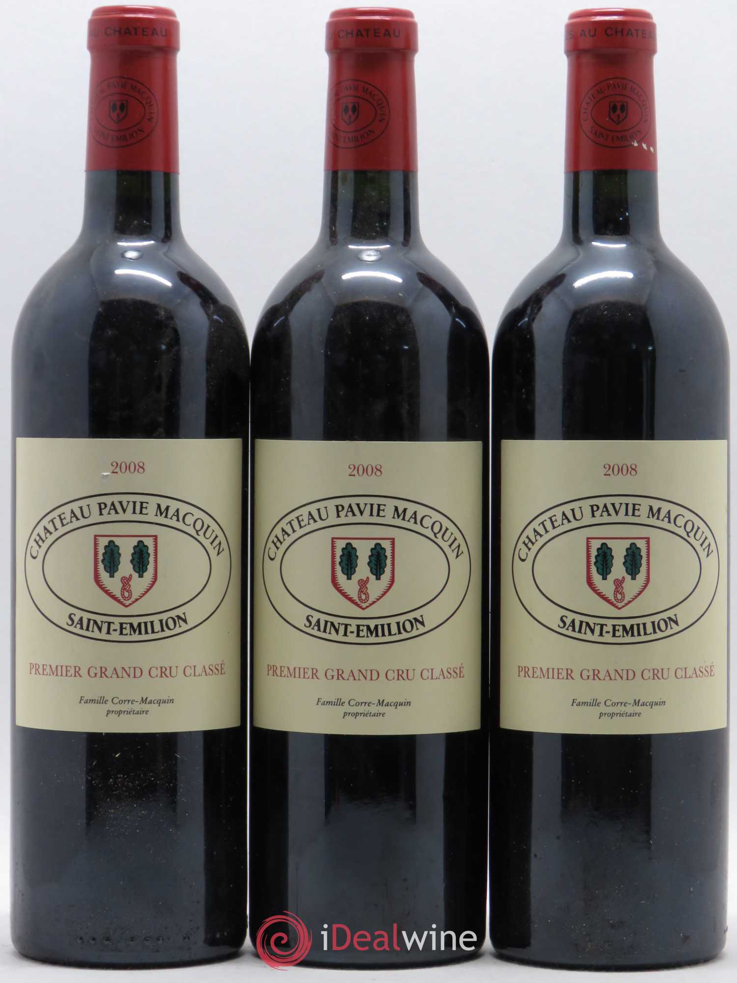 Château Pavie Macquin 1er Grand Cru Classé B 2008 - Lot de 3 bouteilles - 0