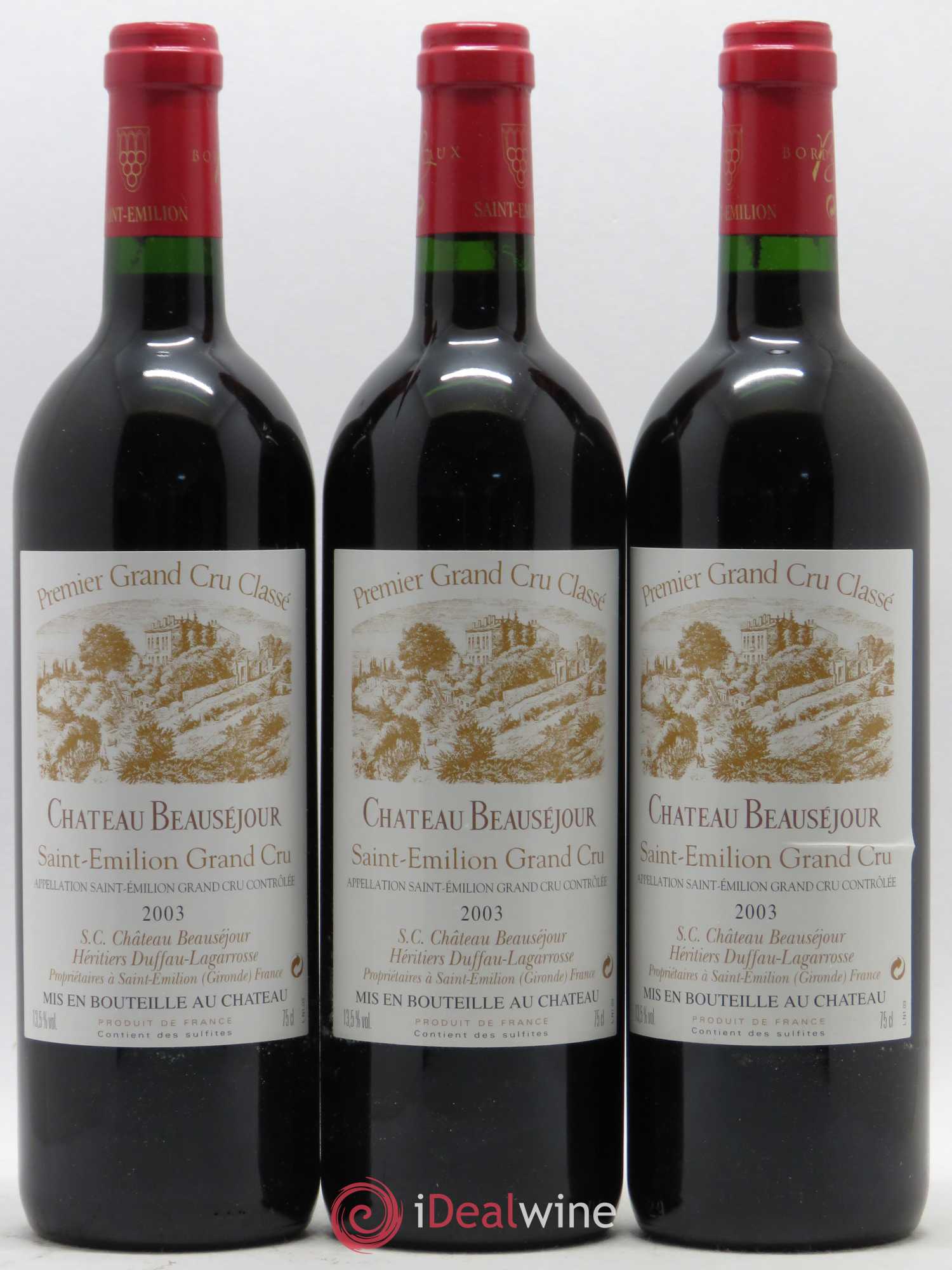 Château Beauséjour (Duffau-Lagarrosse) 1er Grand Cru Classé B 2003 - Lot de 12 bouteilles - 4