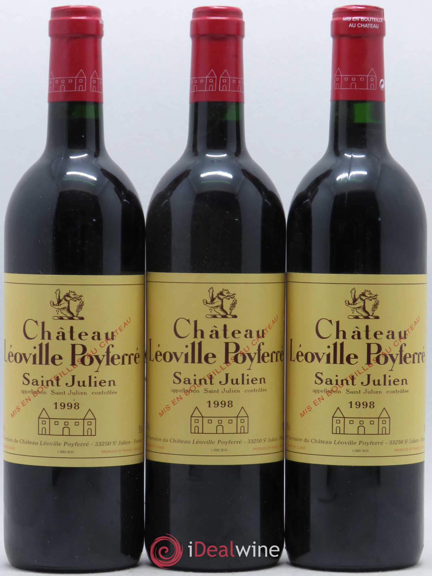 Château Léoville Poyferré 2ème Grand Cru Classé 1998 - Lotto di 6 bottiglie - 1