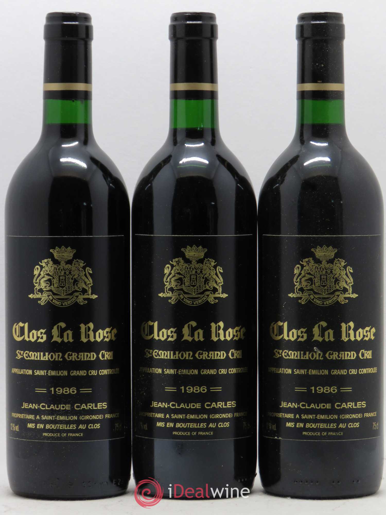 Saint-Émilion Grand Cru Clos la Rose 1986 - Lot de 6 bouteilles - 1