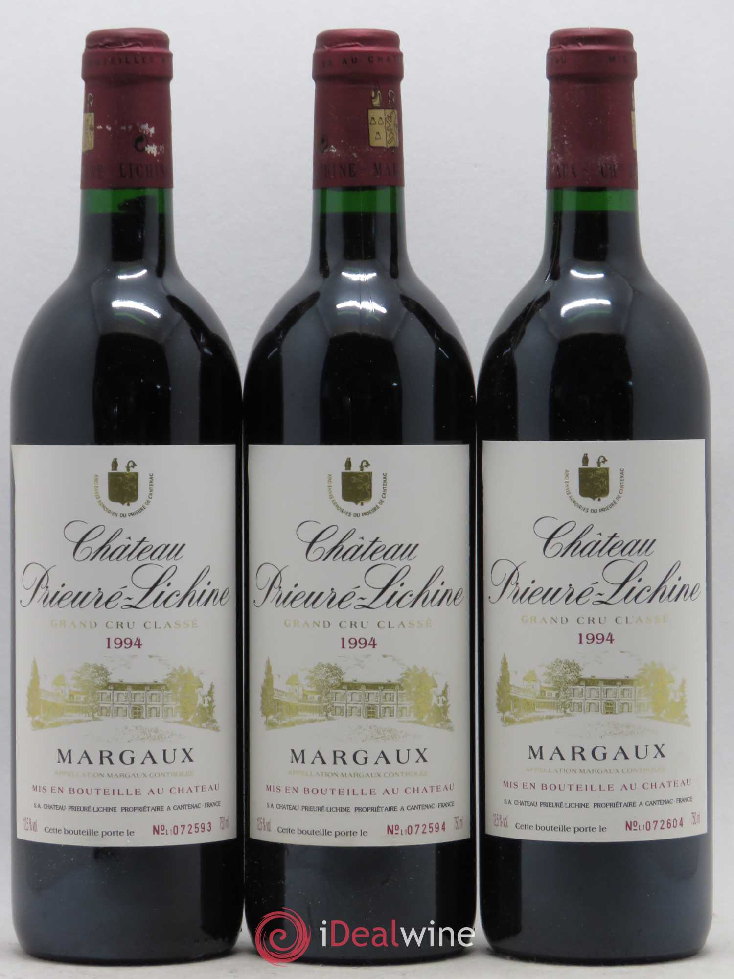 Château Prieuré Lichine 4ème Grand Cru Classé 1994 - Lot de 6 bouteilles - 1