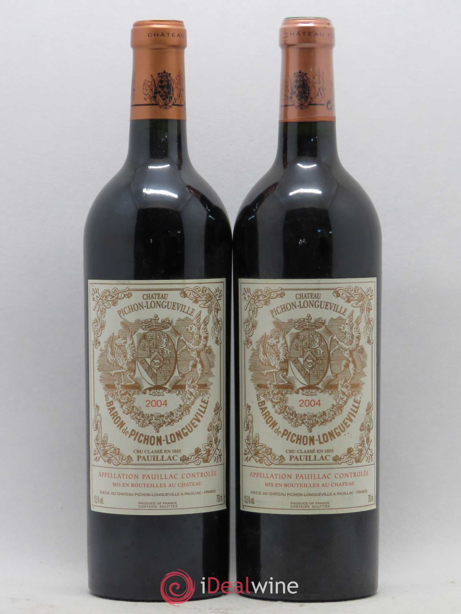 Pichon Longueville Baron 2ème Grand Cru Classé 2004 - Lot de 2 bouteilles - 0