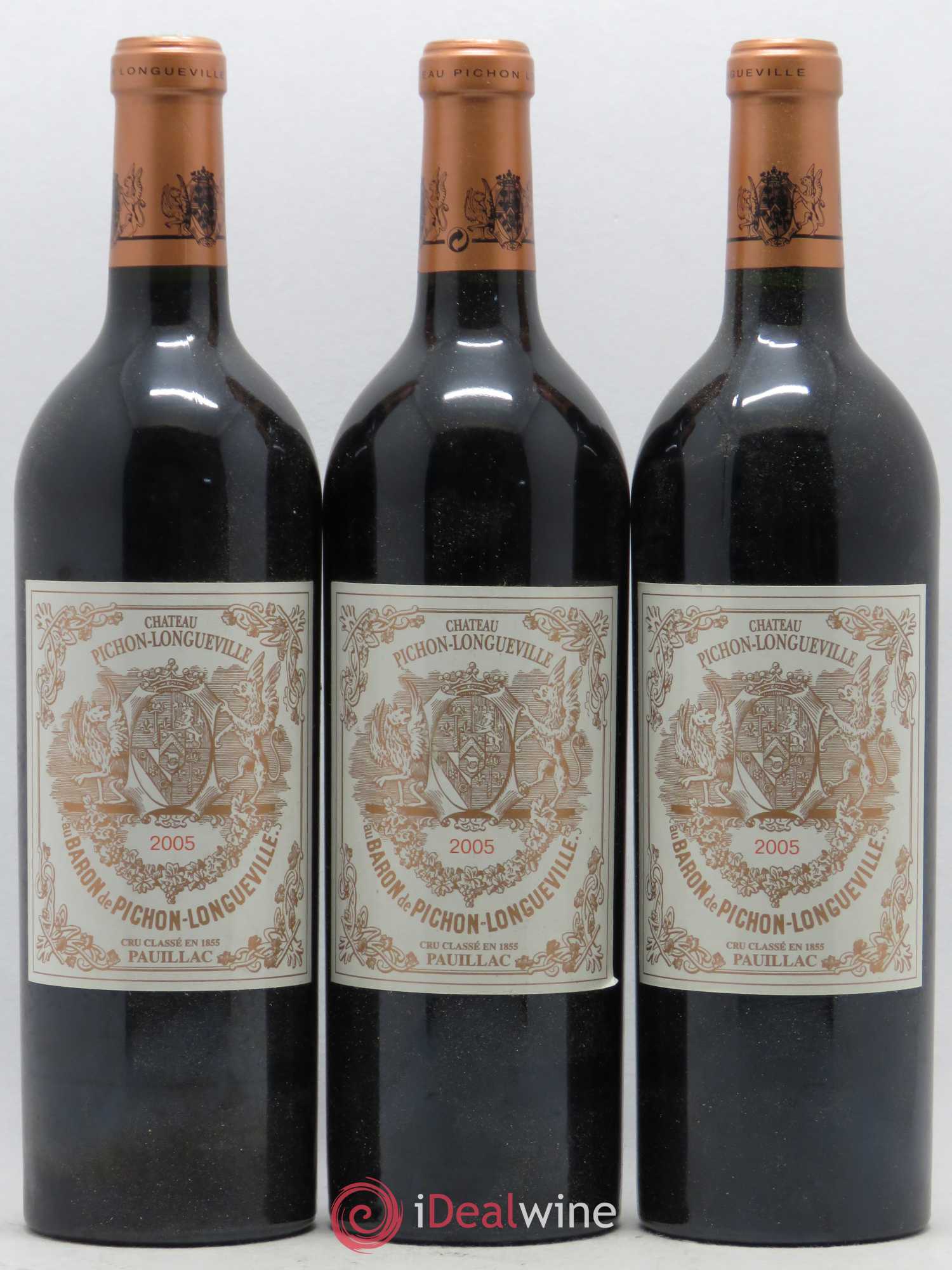 Pichon Longueville Baron 2ème Grand Cru Classé 2005 - Lot de 3 bouteilles - 0