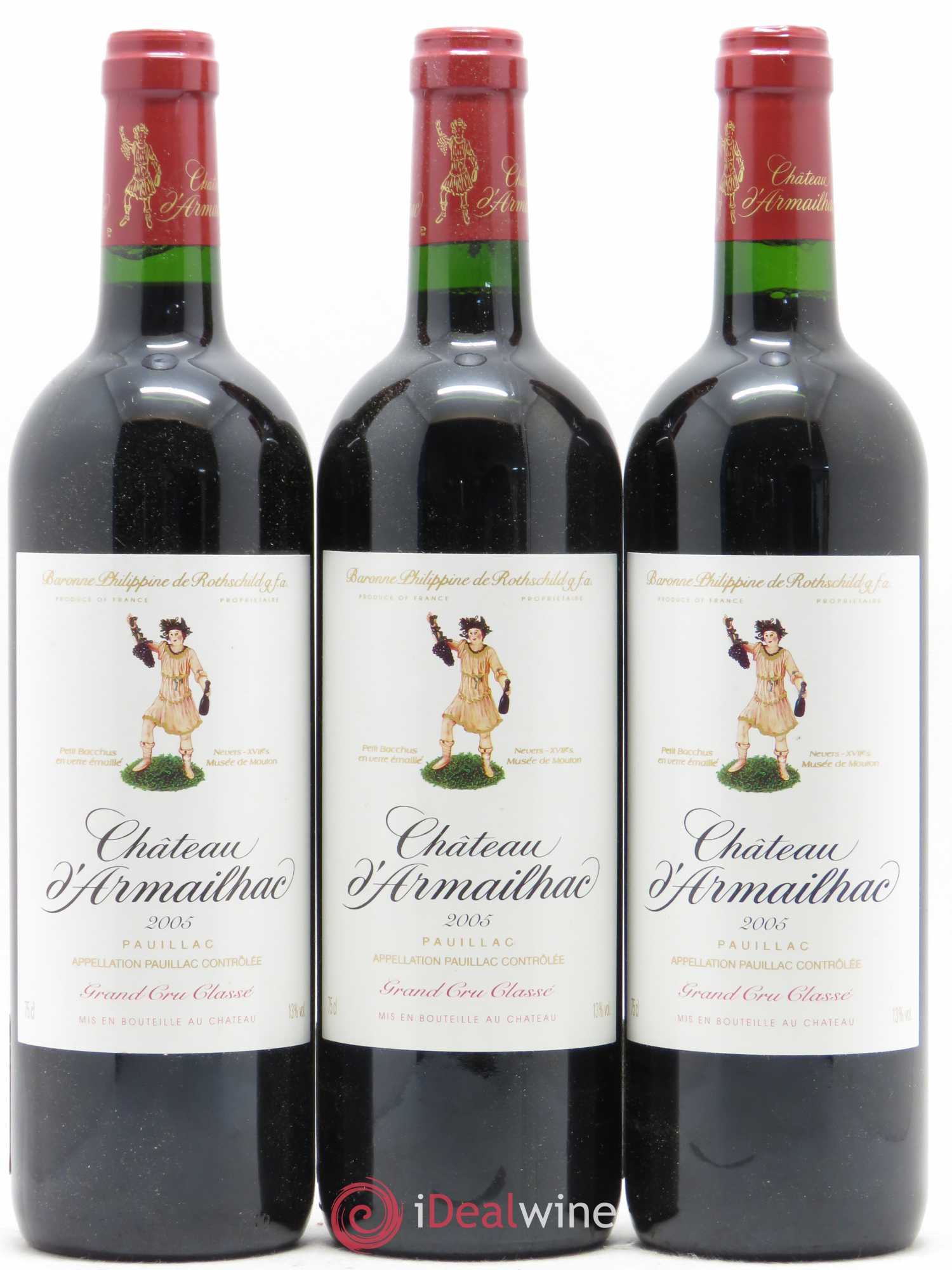 Château d' Armailhac - Mouton Baron(ne) Philippe 5ème Grand Cru Classé 2005 - Lot de 6 bouteilles - 1