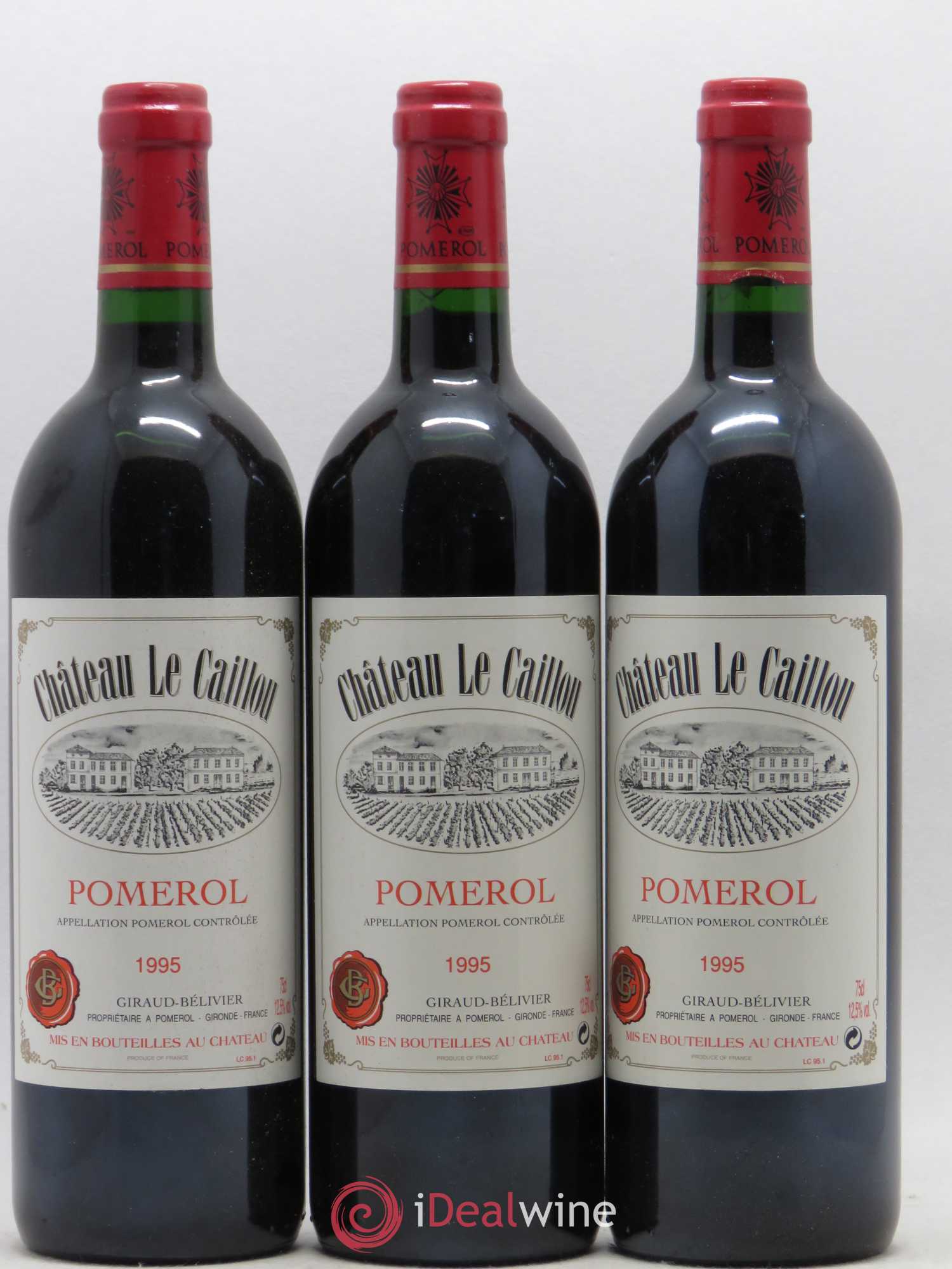 Château le Caillou 1995 - Lot de 3 bouteilles - 0