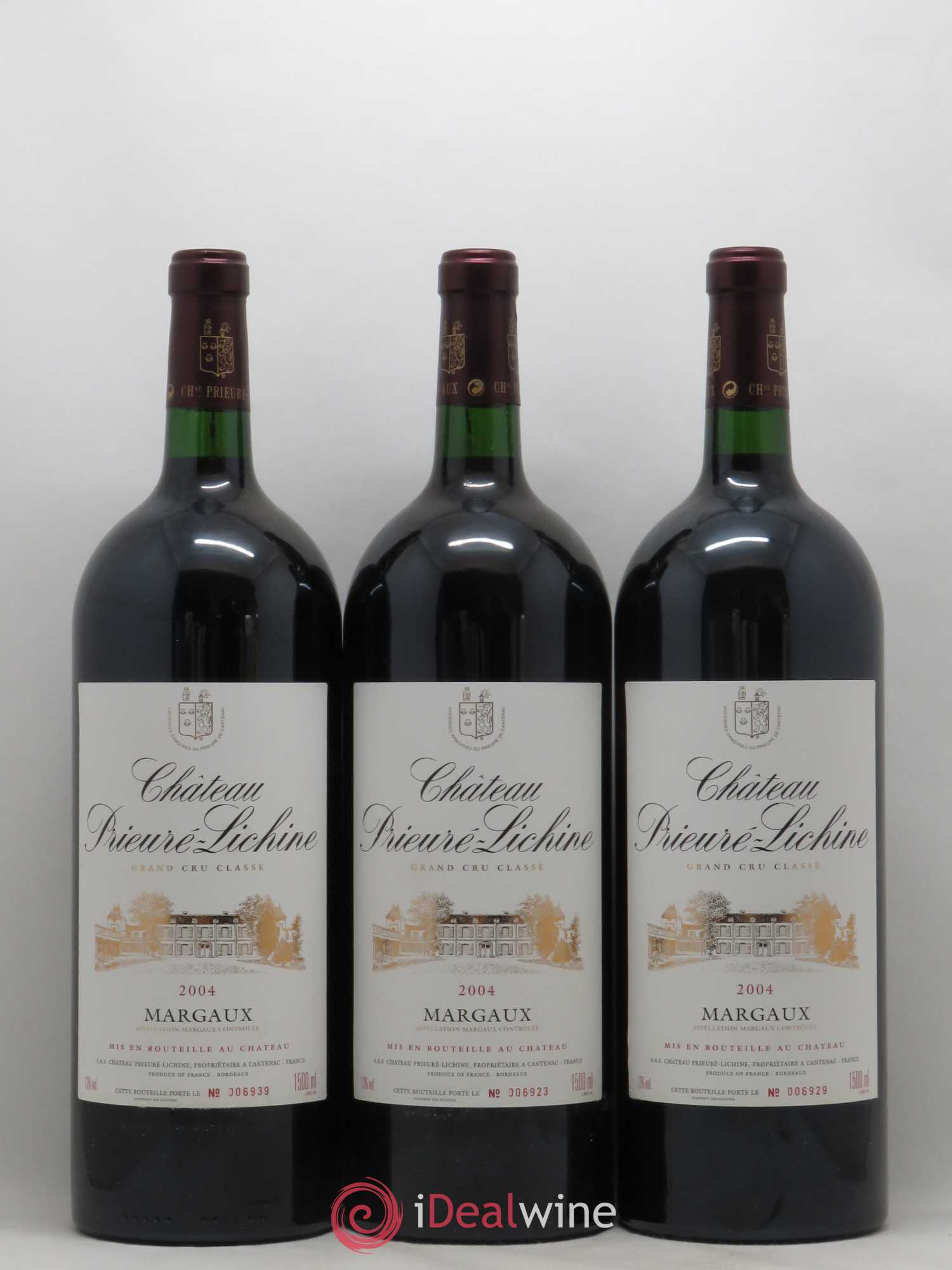 Château Prieuré Lichine 4ème Grand Cru Classé 2004 - Lot de 3 magnums - 0