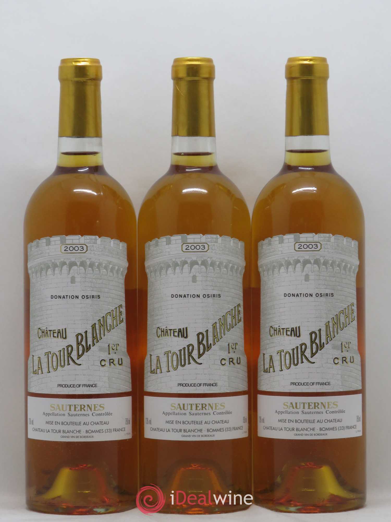 Château la Tour Blanche 1er Grand Cru Classé 2003 - Lotto di 6 bottiglie - 1