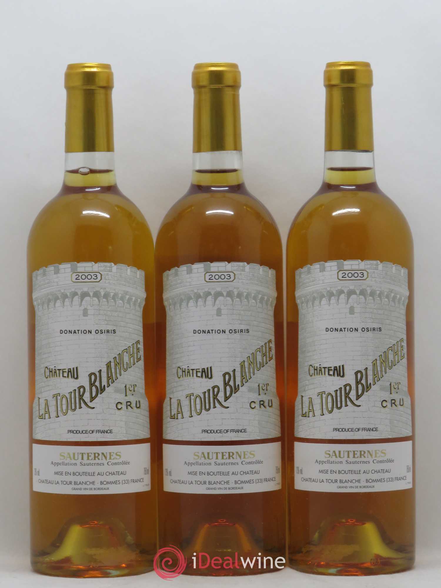Château la Tour Blanche 1er Grand Cru Classé 2003 - Lotto di 6 bottiglie - 2
