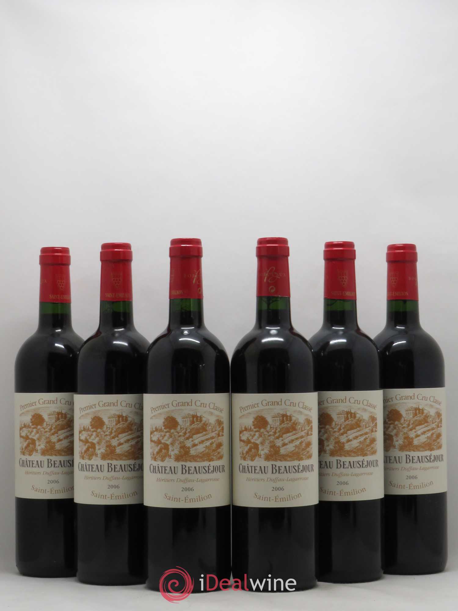Château Beauséjour (Duffau-Lagarrosse) 1er Grand Cru Classé B 2006 - Lot de 6 bouteilles - 0