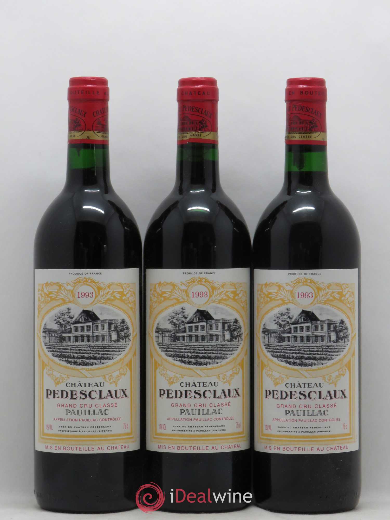 Château Pedesclaux 5ème Grand Cru Classé 1993 - Lot de 3 bouteilles - 0