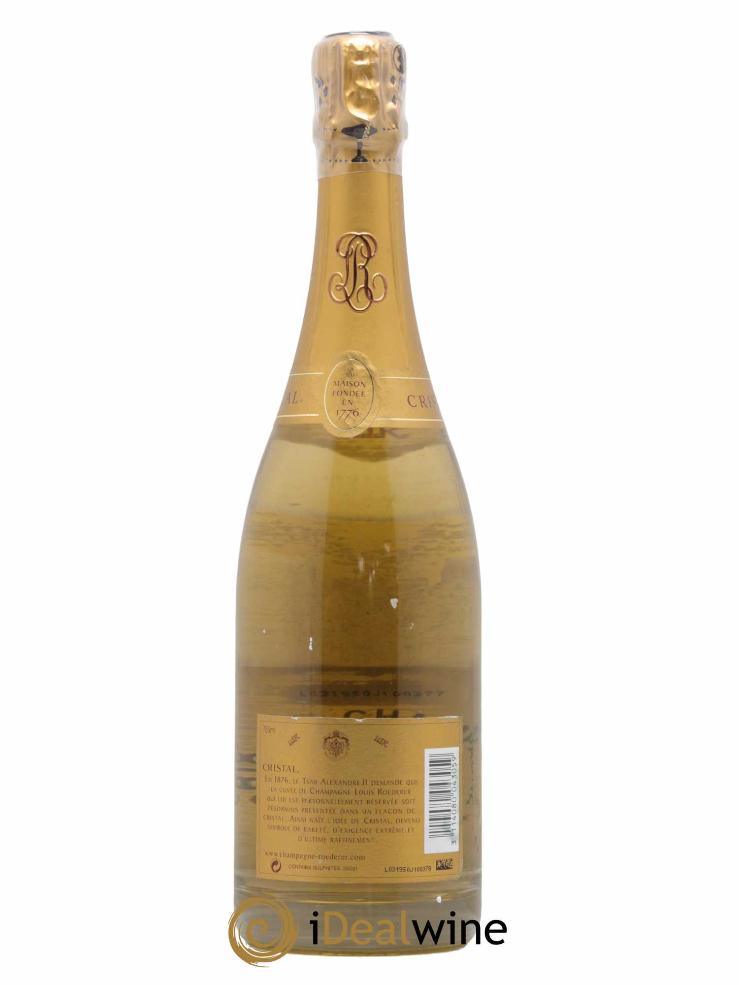 Cristal Louis Roederer Brut 2002 - Lot de 1 bouteille - 1