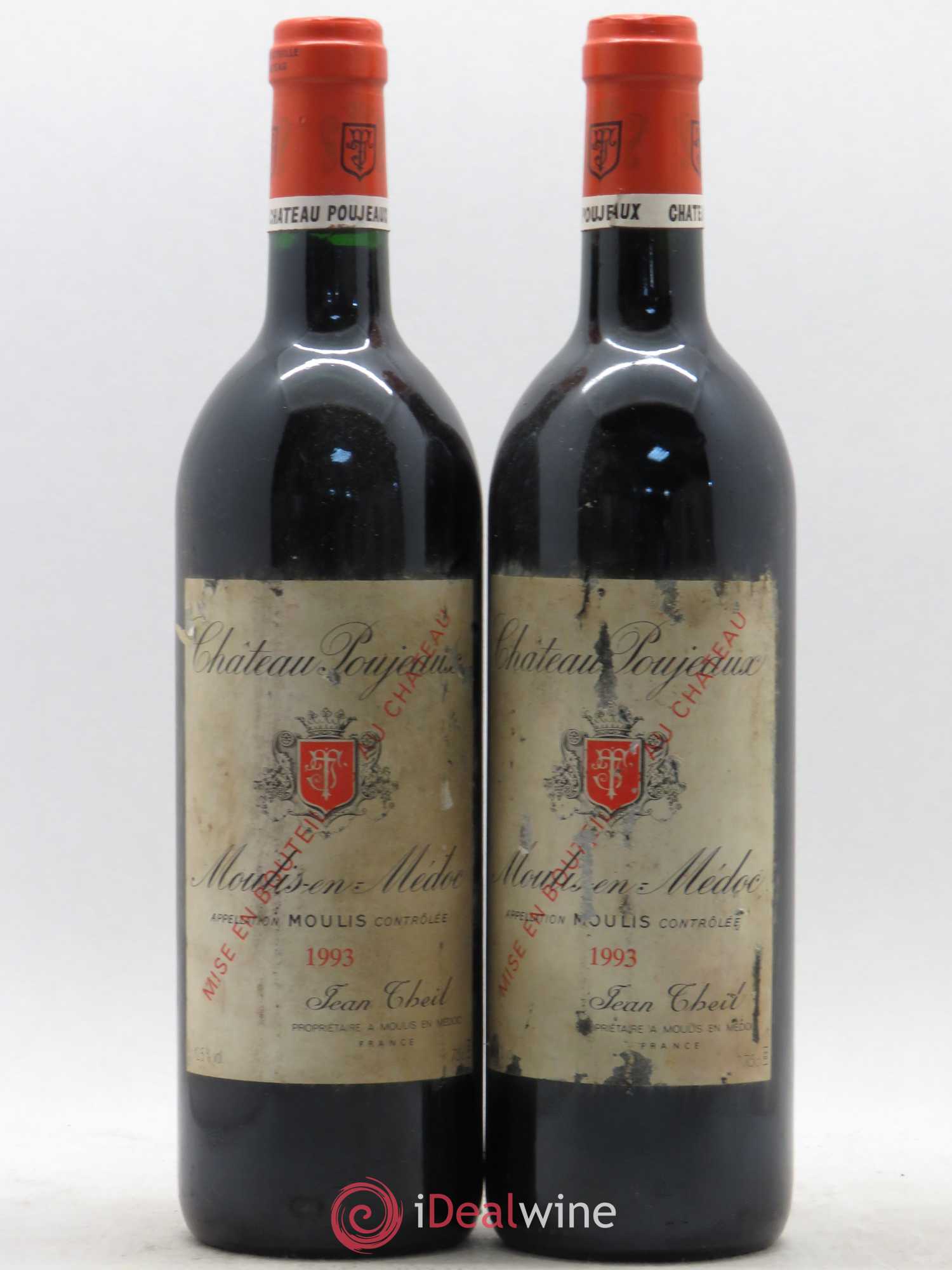 Château Poujeaux 1993 - Lot de 2 bouteilles - 0