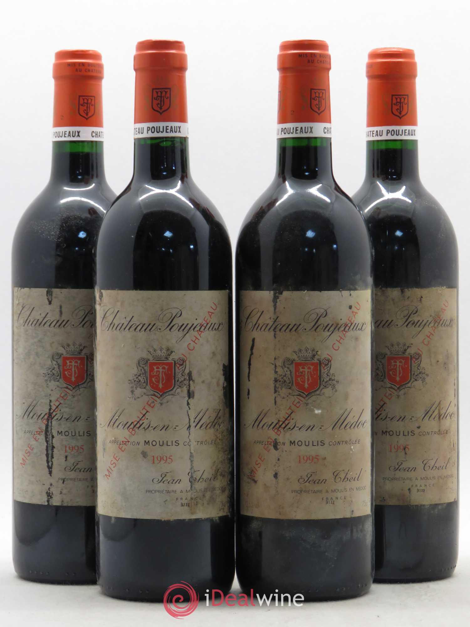 Château Poujeaux 1995 - Lot de 4 bouteilles - 0