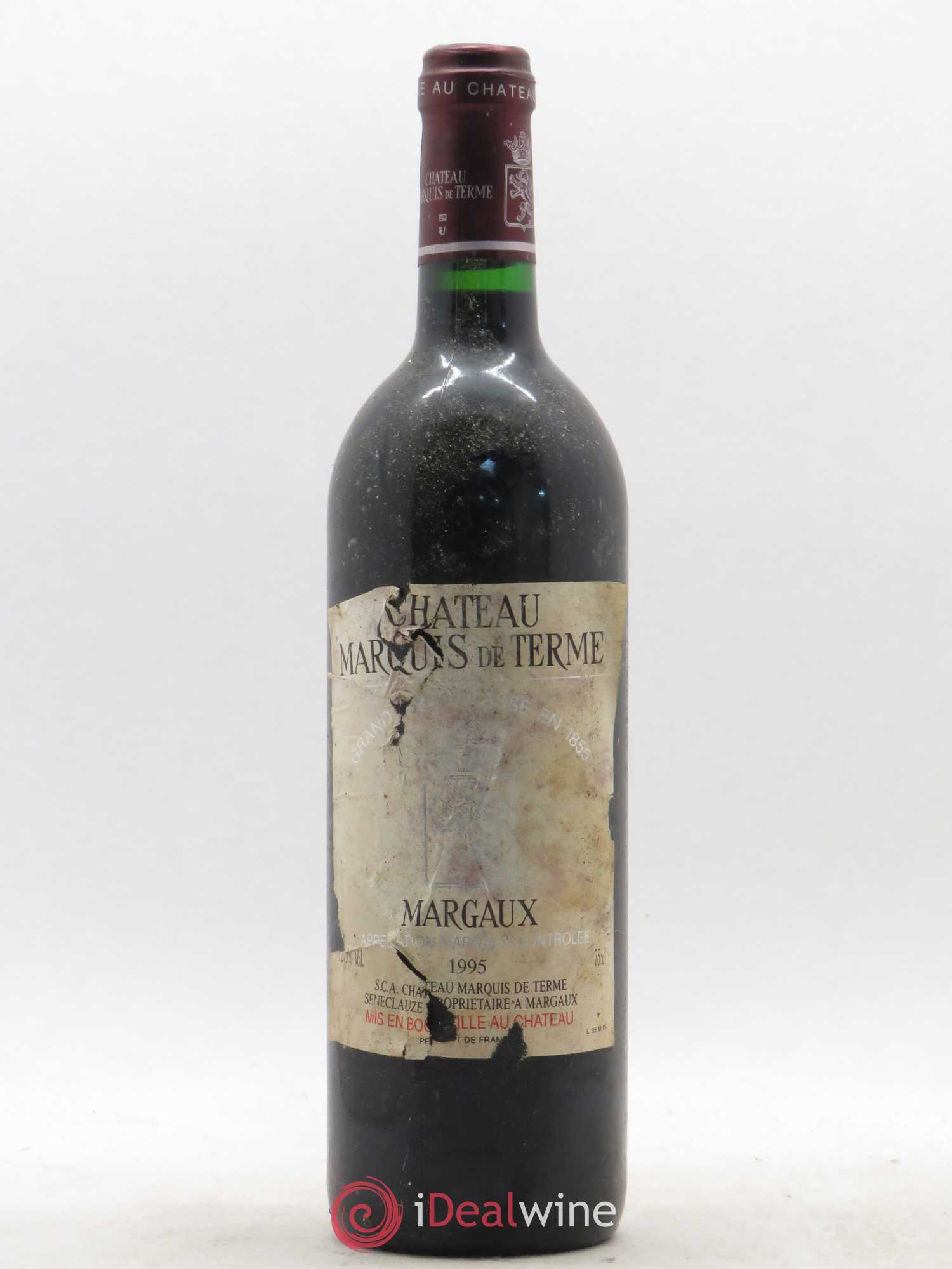 Château Marquis de Terme 4ème Grand Cru Classé 1995 - Lot de 1 bouteille - 0