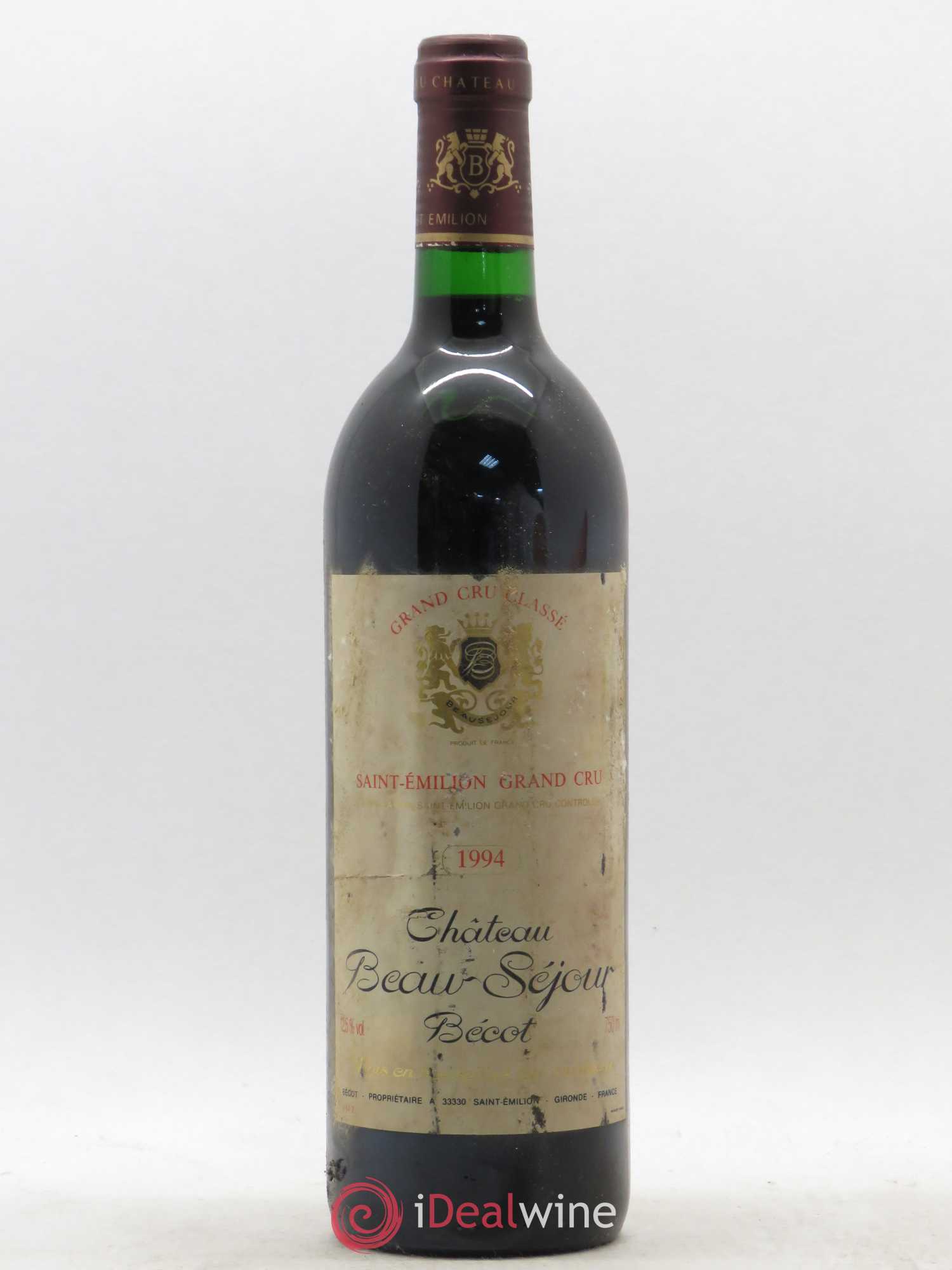 Château Beau-Séjour Bécot 1er Grand Cru Classé B 1994 - Lot de 1 bouteille - 0