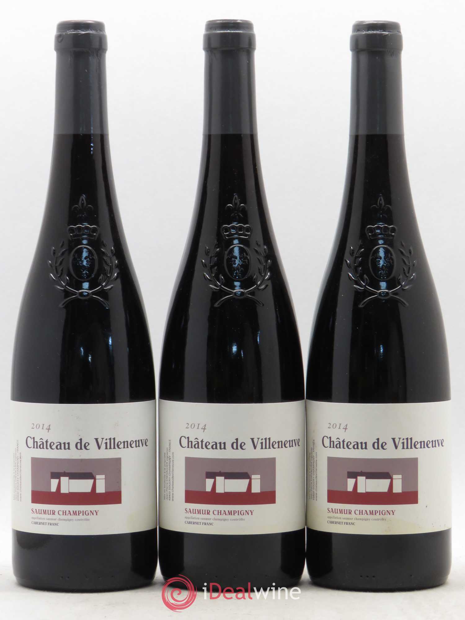 Saumur-Champigny Château de Villeneuve 2014 - Posten von 3 Flaschen - 0
