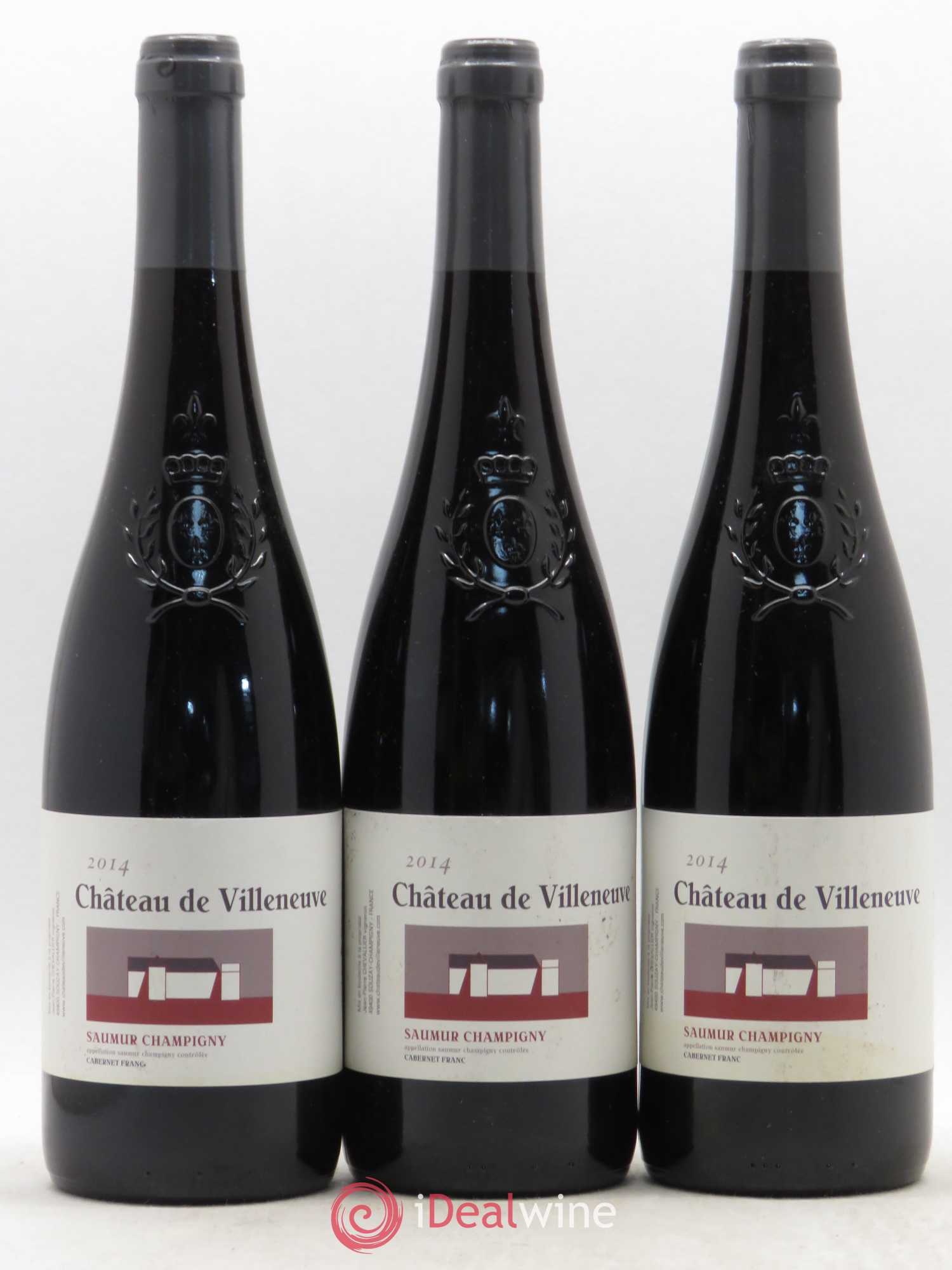 Saumur-Champigny Château de Villeneuve 2014 - Posten von 3 Flaschen - 0