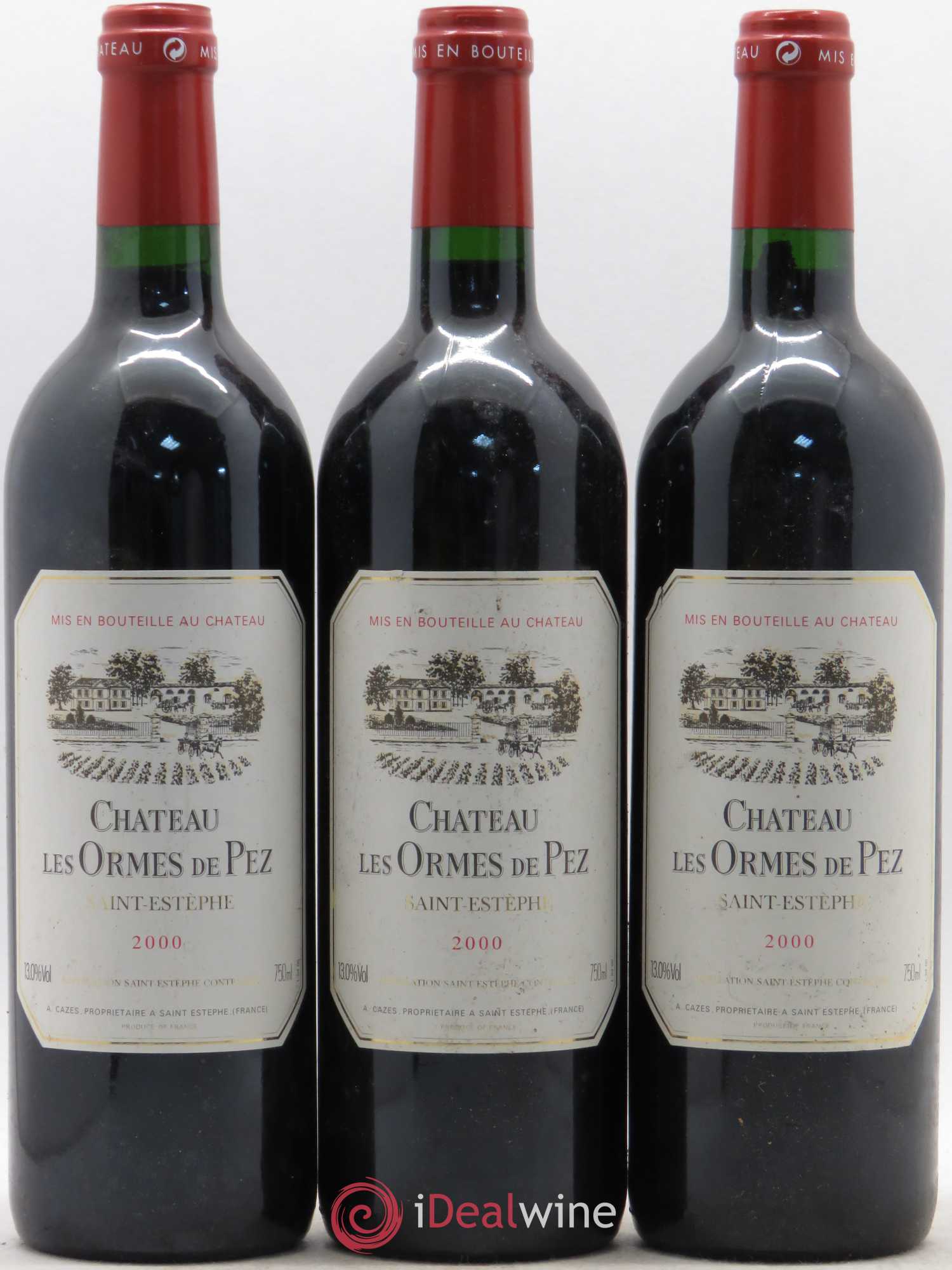 Château les Ormes de Pez 2000 - Lot de 3 bouteilles - 0