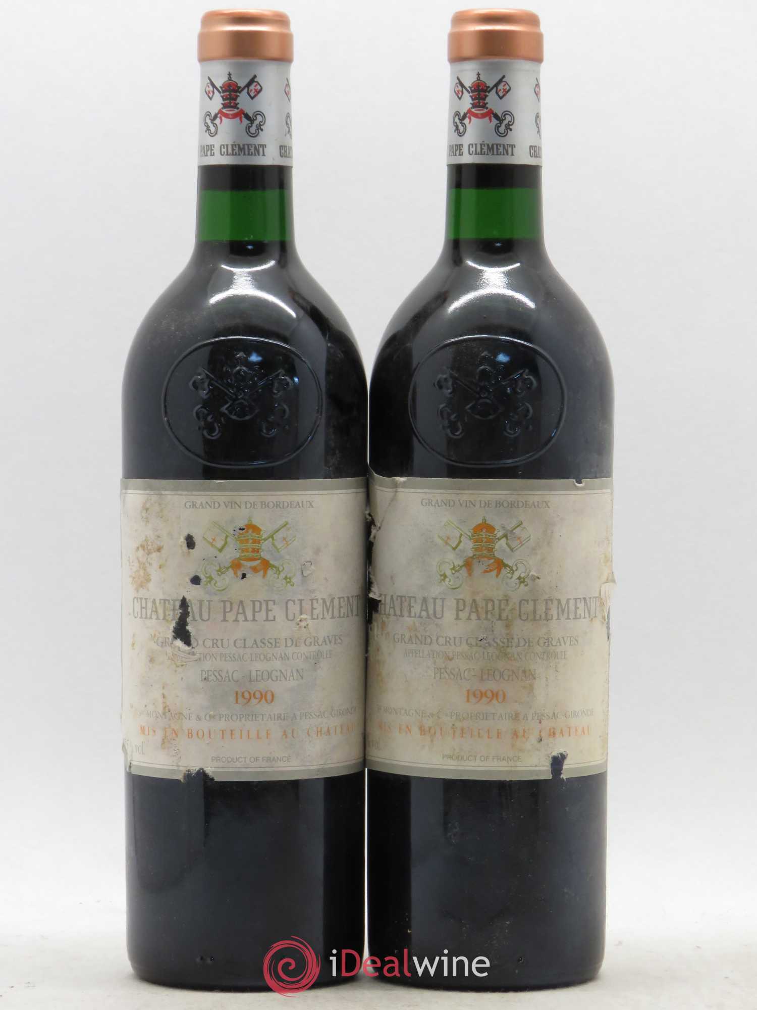 Château Pape Clément Cru Classé de Graves 1990 - Lot de 2 bouteilles - 0