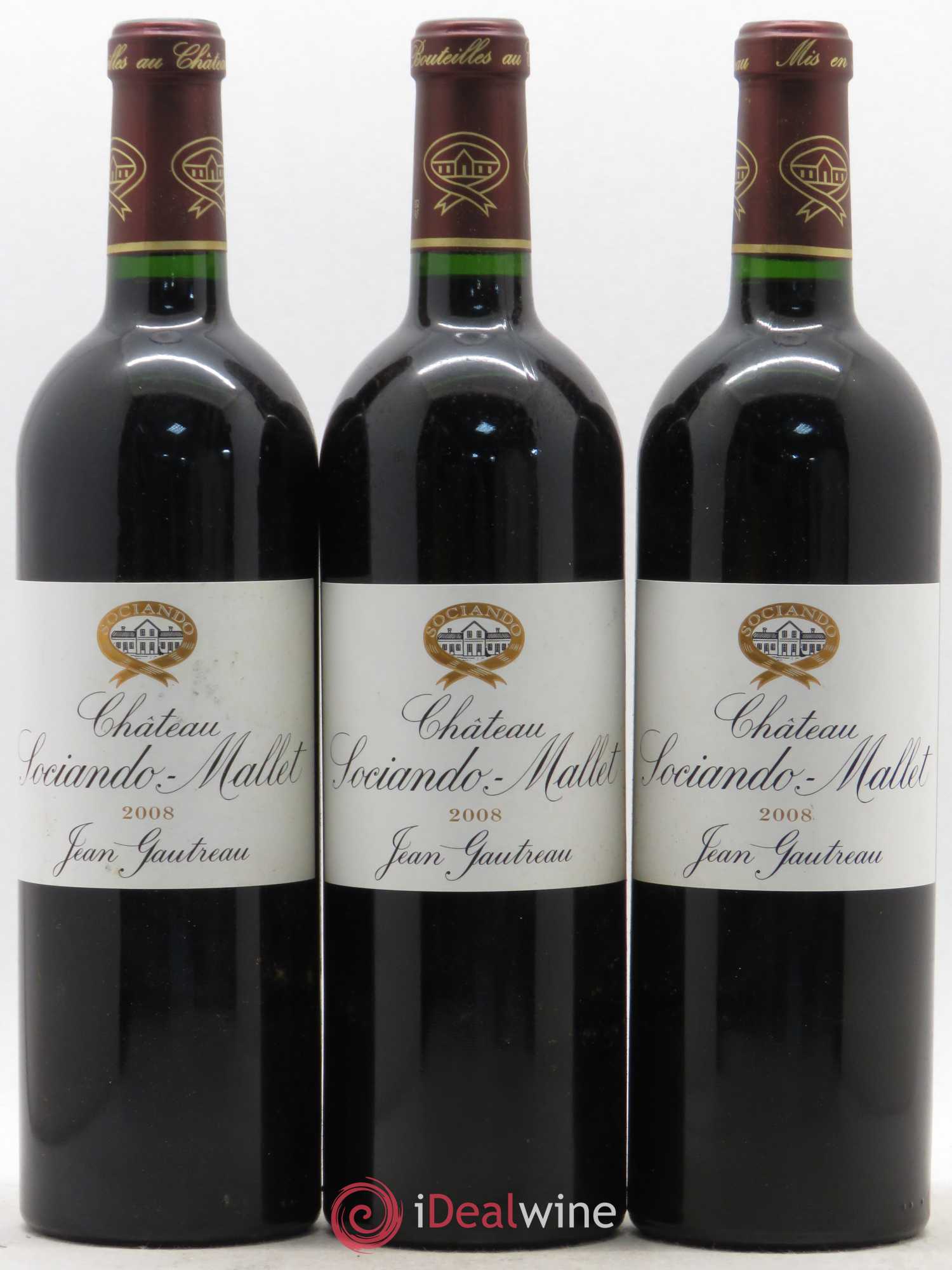 Château Sociando Mallet 2008 - Lot de 6 bouteilles - 1