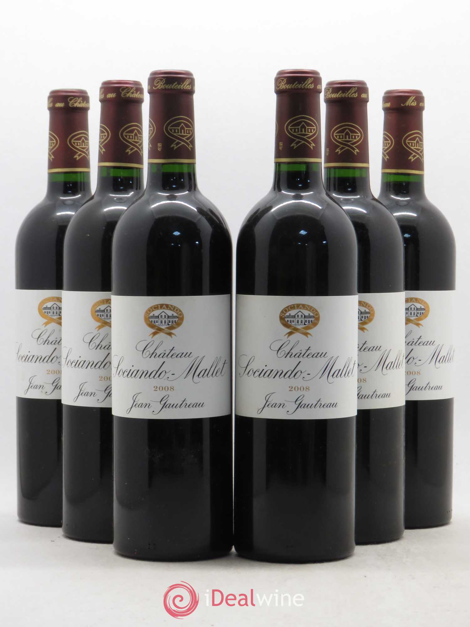Château Sociando Mallet 2008 - Lot de 6 bouteilles - 0