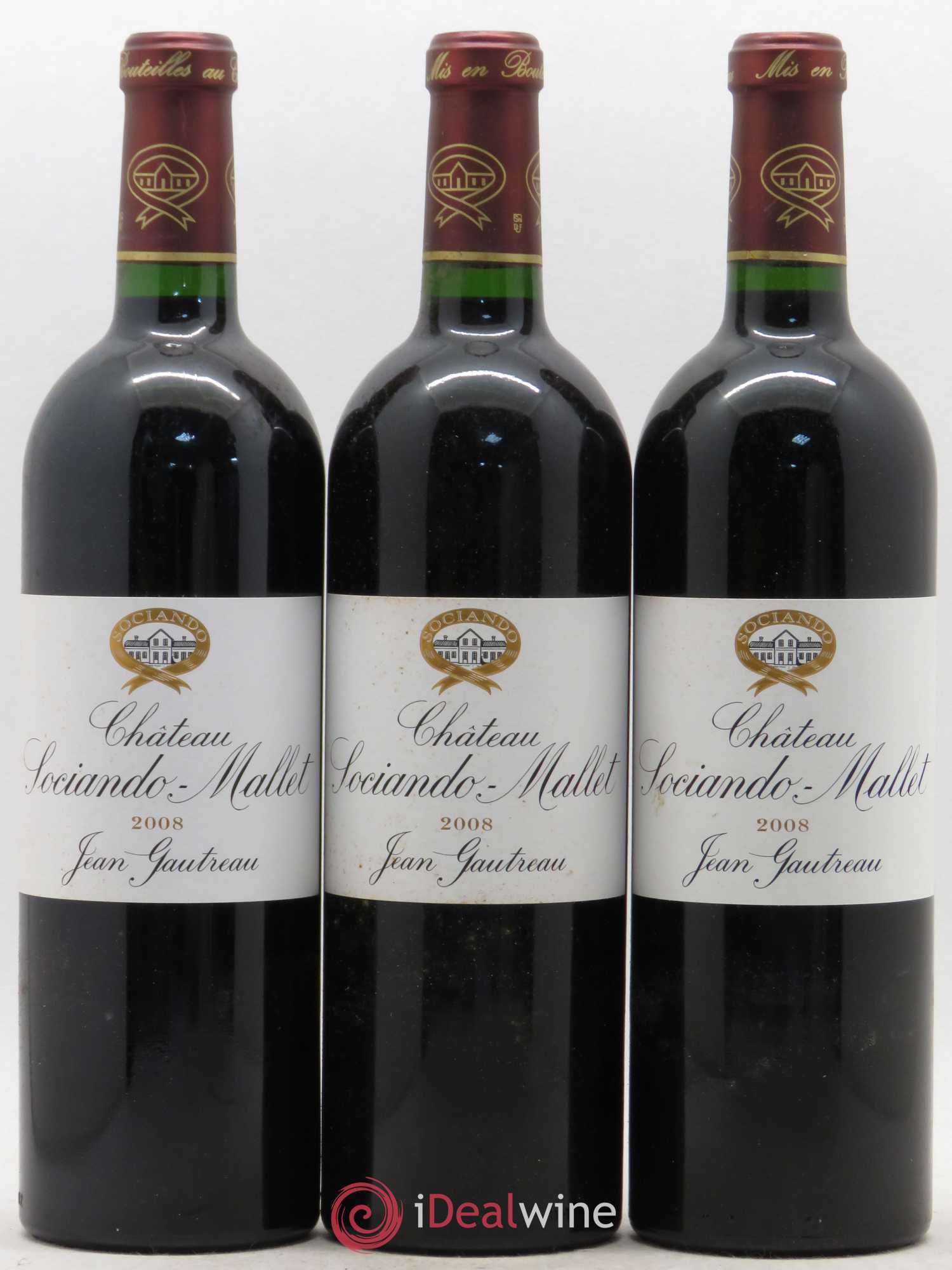 Château Sociando Mallet 2008 - Lot de 6 bouteilles - 1
